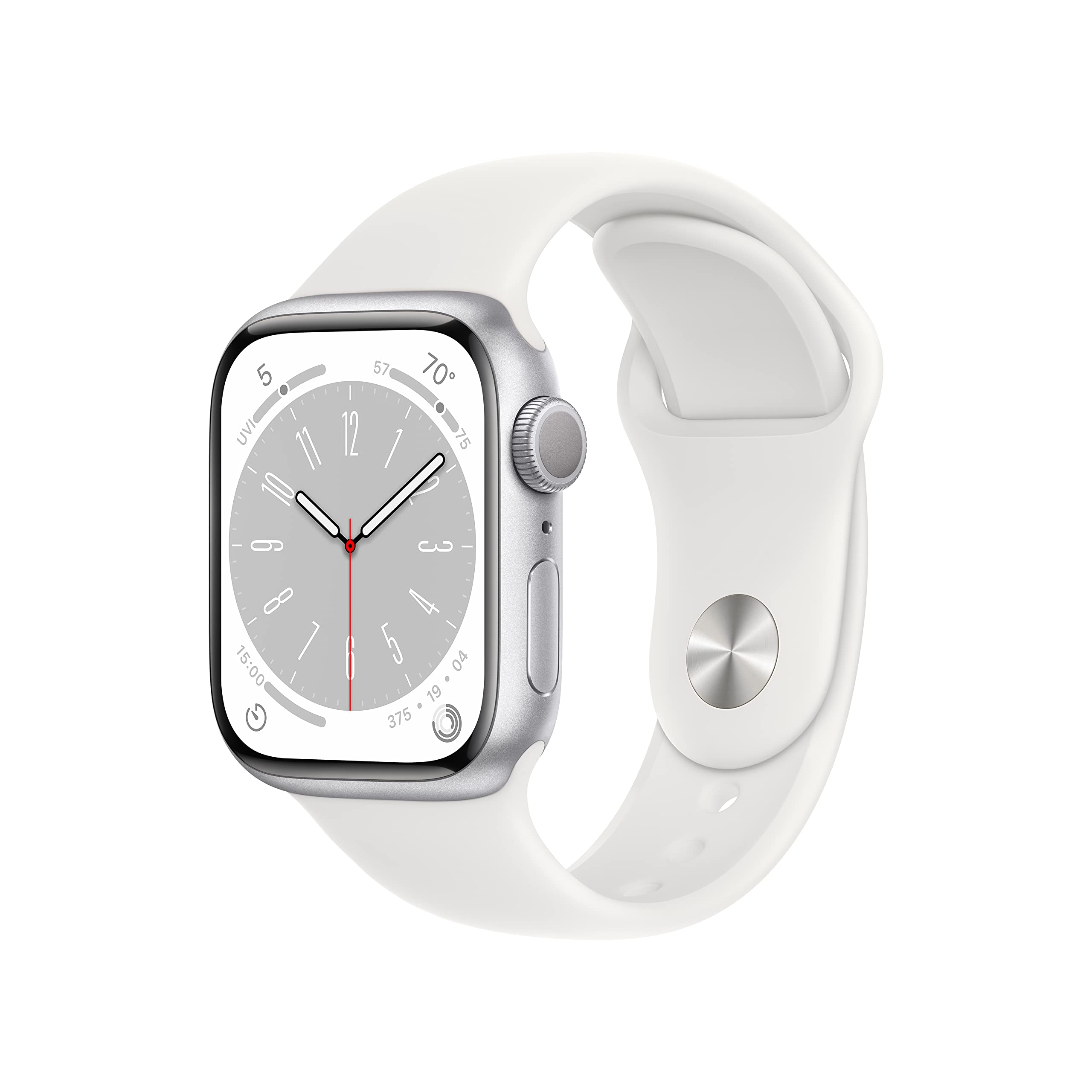 Apple Watch Series 8 [GPS, 45mm] - Midnight Aluminum Case with Midnight Sport Band, M/L (Renewed)