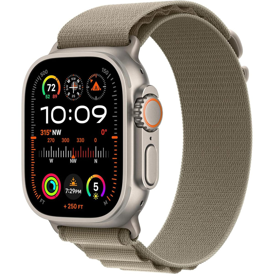 Apple Watch Ultra 2 [GPS + Cellular, 49mm] - Titanium Case with Blue Ocean Band, One Size (Renewed)