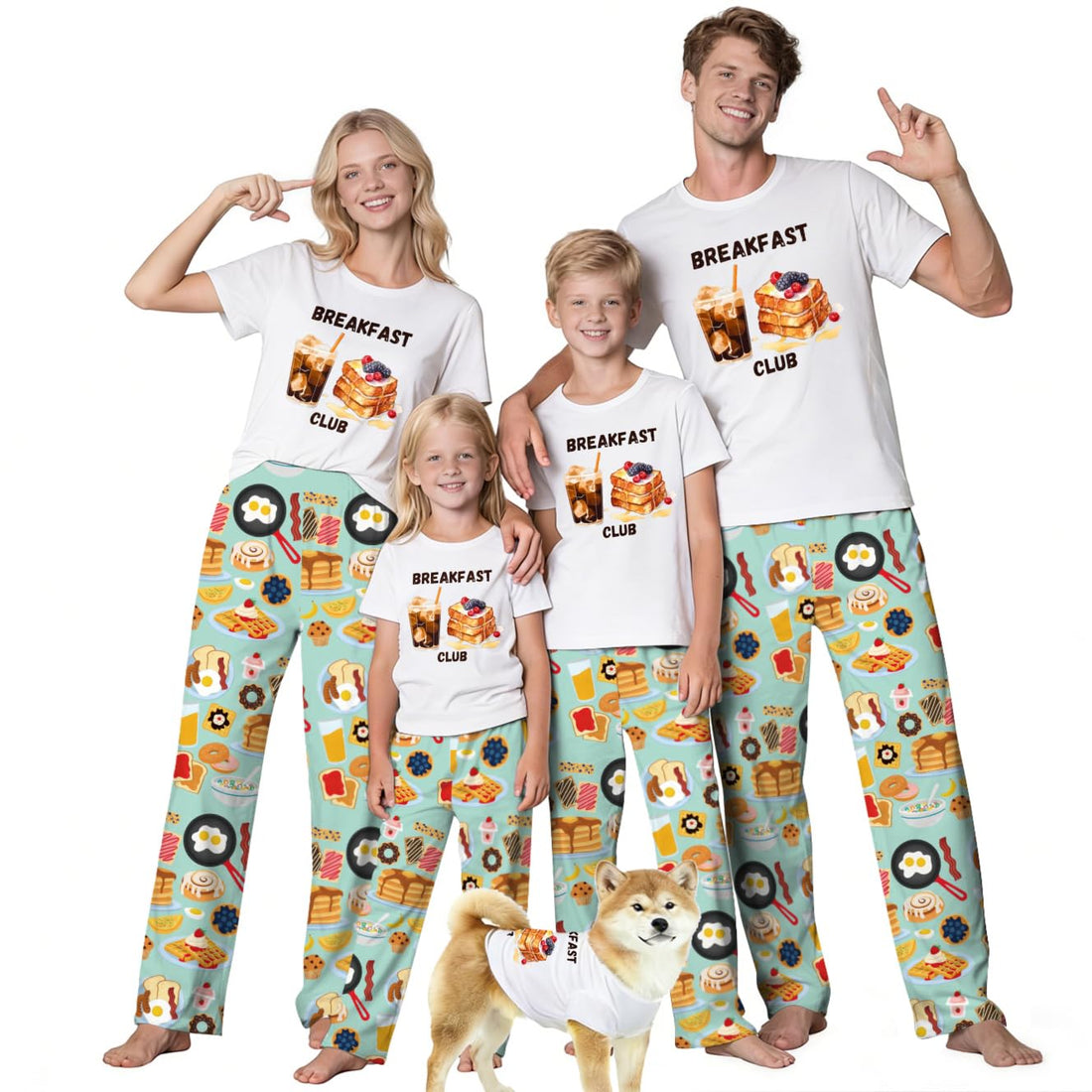MI X TEE Matching Family Pajamas Set Mommy and Me Matching Outfits