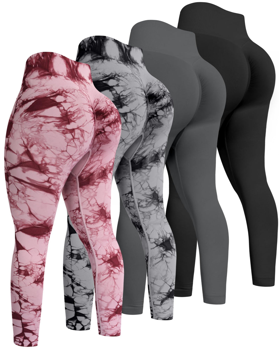 ATHVOTAR Workout Gym Leggings Women, High Waisted Seamless Butt Lifting Scrunch Butt Sports Leggings