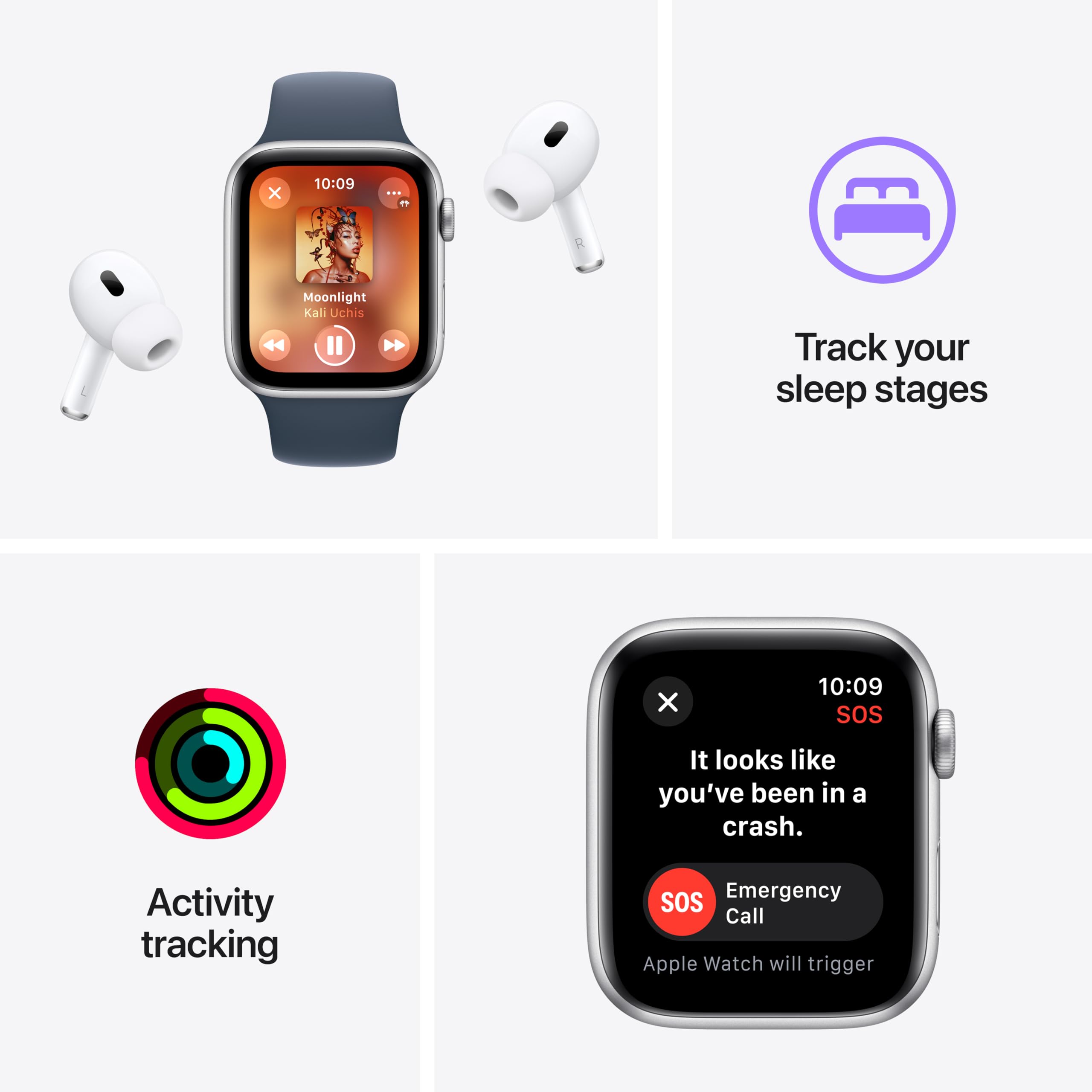 Apple Watch SE (2nd Gen) (GPS + Cellular, 40mm) - Starlight Aluminum Case with Starlight Sport Band, S/M (Renewed)