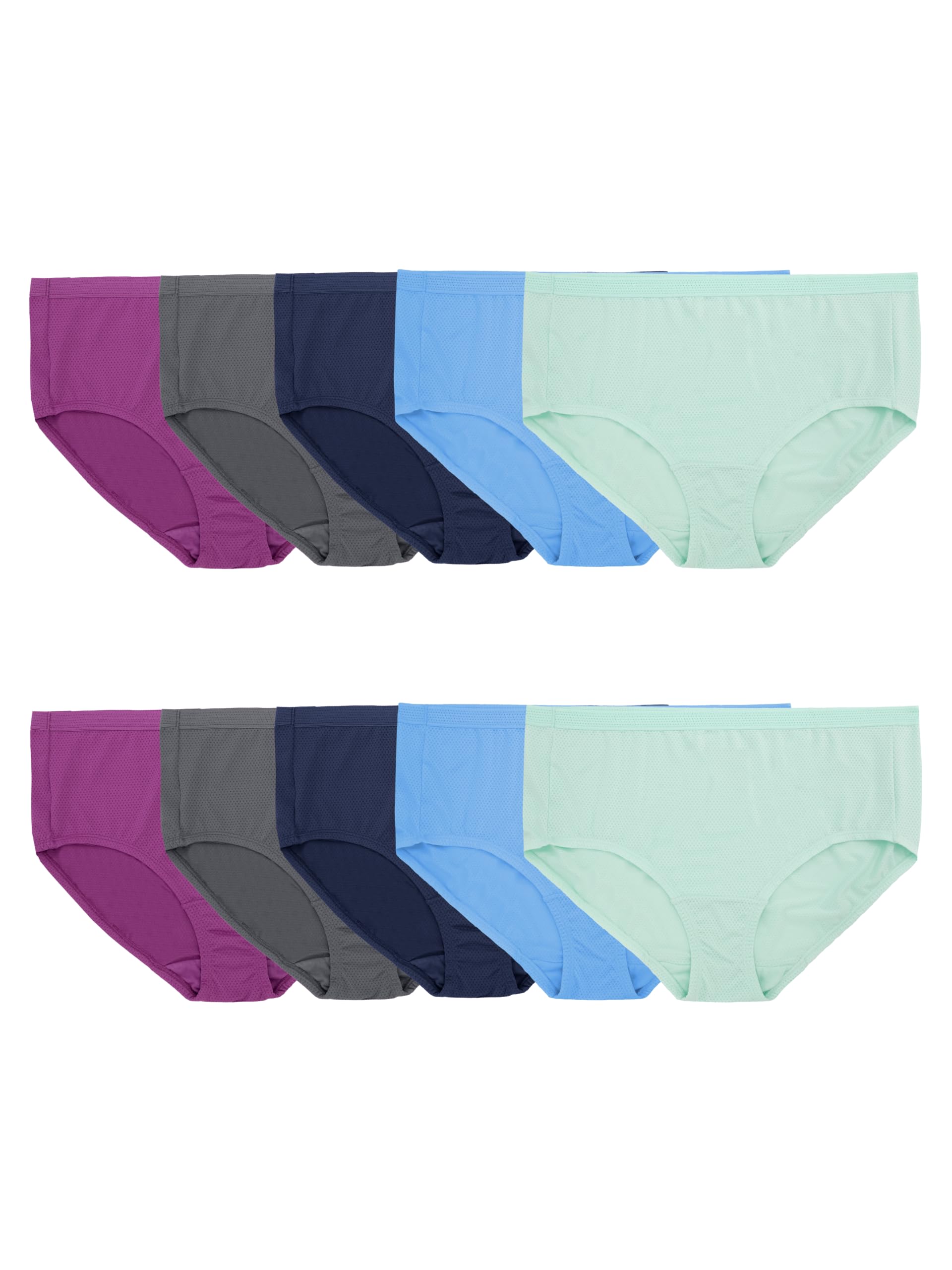 Fruit of the Loom womens Breathable Underwear, Moisture Wicking Keeps You Cool & Comfortable, Available in Plus Size