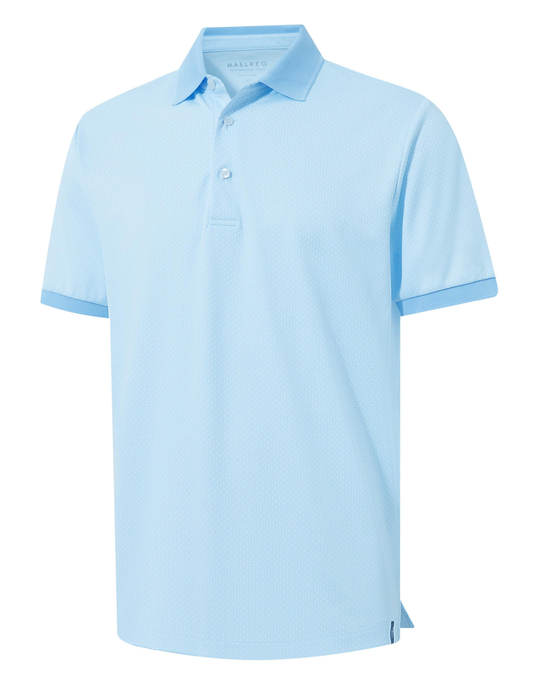 M MAELREG Mens Golf Polo Shirts Jacquard Ribbed Collar Performance Moisture Wicking Dry Fit Short Sleeve Golf Shirts for Men
