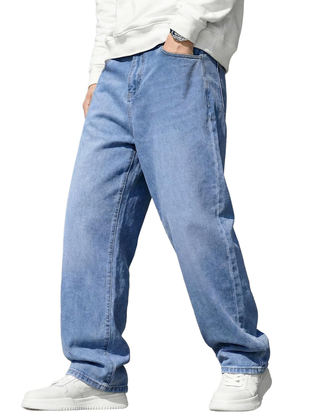 JMIERR Mens Baggy Jeans Wide Leg Y2K Loose Fit Denim Pants | Vintage Relaxed Loose Fit, Stretch, Straight Leg, Skater Streetwear, 5 Pockets, Casual Carpenter Jean, Hip Hop