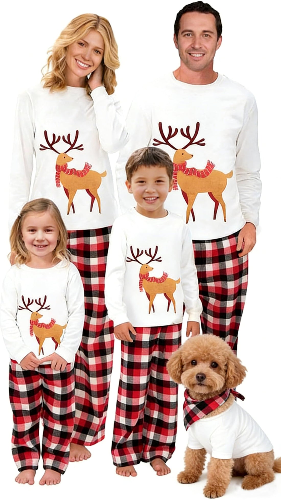 OAKFashion Christmas Pajamas for Family, Xmas Pajamas Family Christmas Pjs Matching Sets Holiday Nightwear Jammies