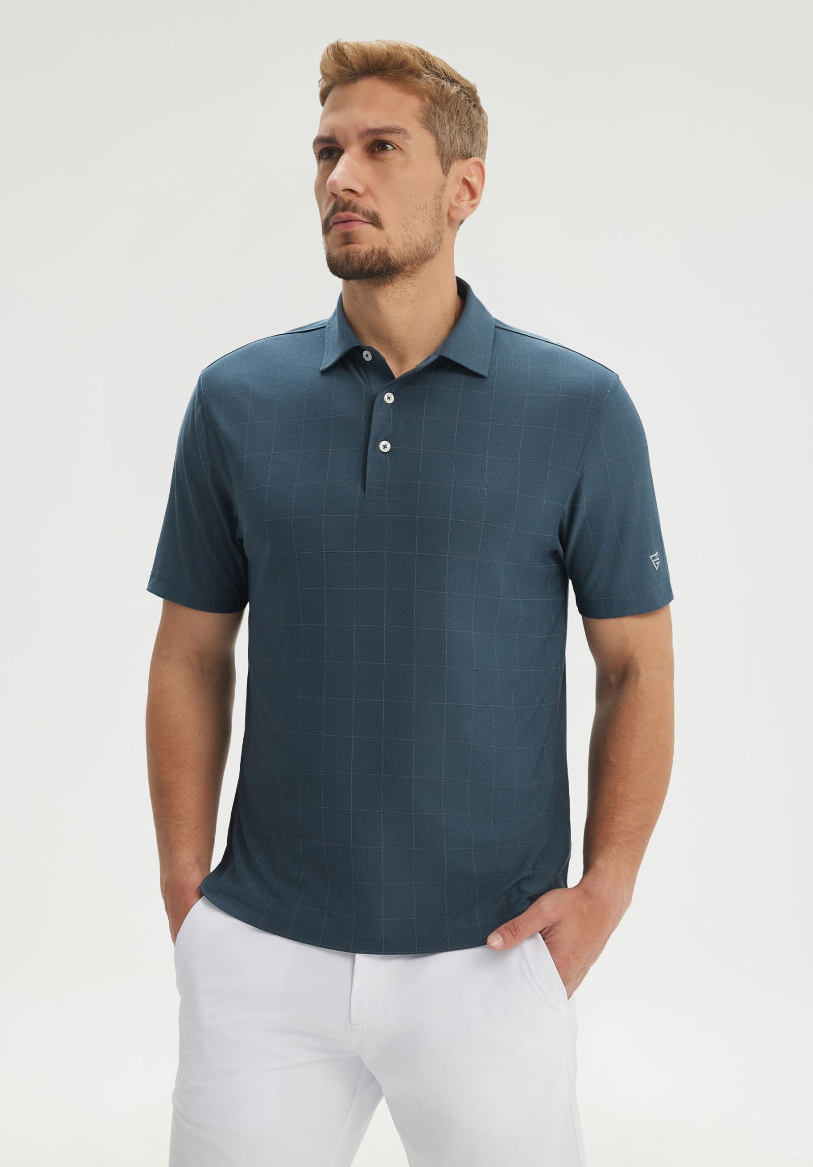 M MAELREG Men's Golf Shirts Short Sleeve Lightweight Performance Moisture Wicking Dry Fit Casual UPF 30+ Polo Shirts for Men