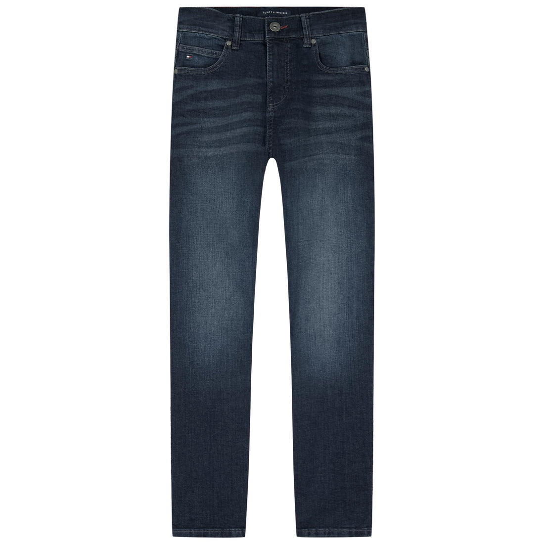 Tommy Hilfiger Boys' 5-Pocket Stretch Slim Straight Leg Denim Jean, Zipper Fly & Button Closure