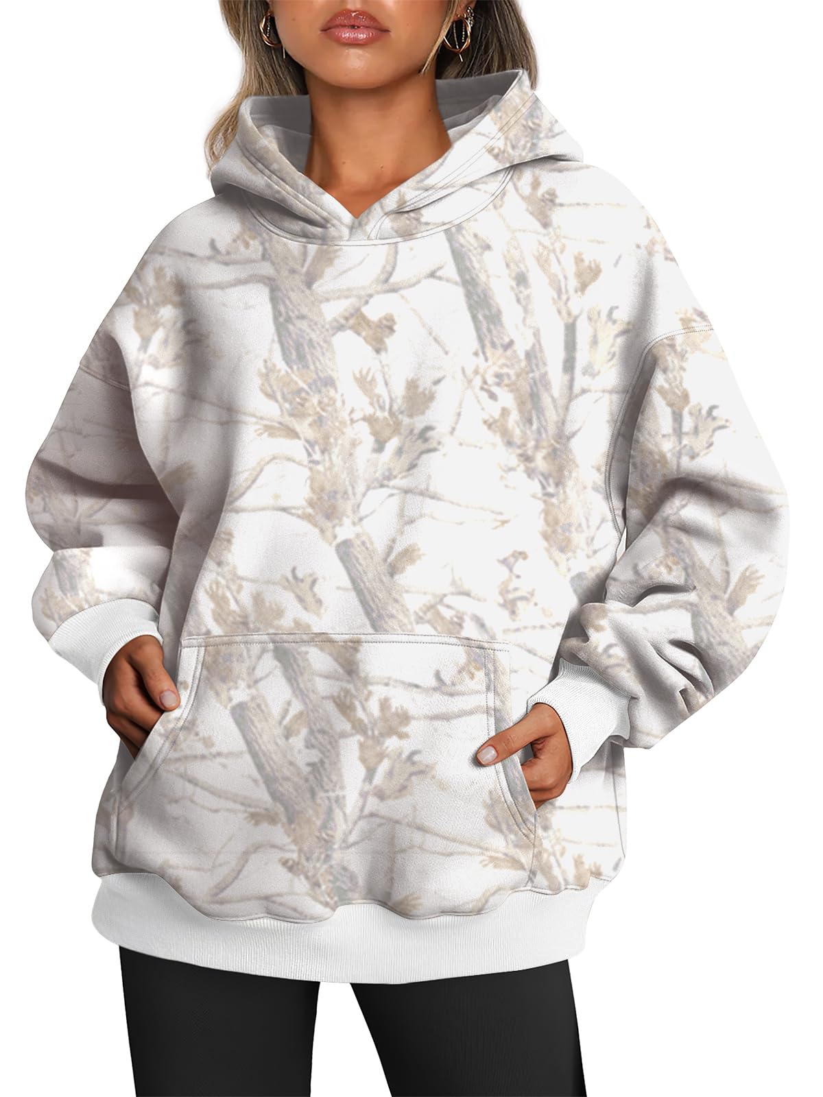 Trendy Queen Women Oversized Hoodies Fall Outfits | Gentle Skin Feel, Aesthetic Drop Shoulder, Large Kangaroo Pocket, Seamless Daily Outfit Match