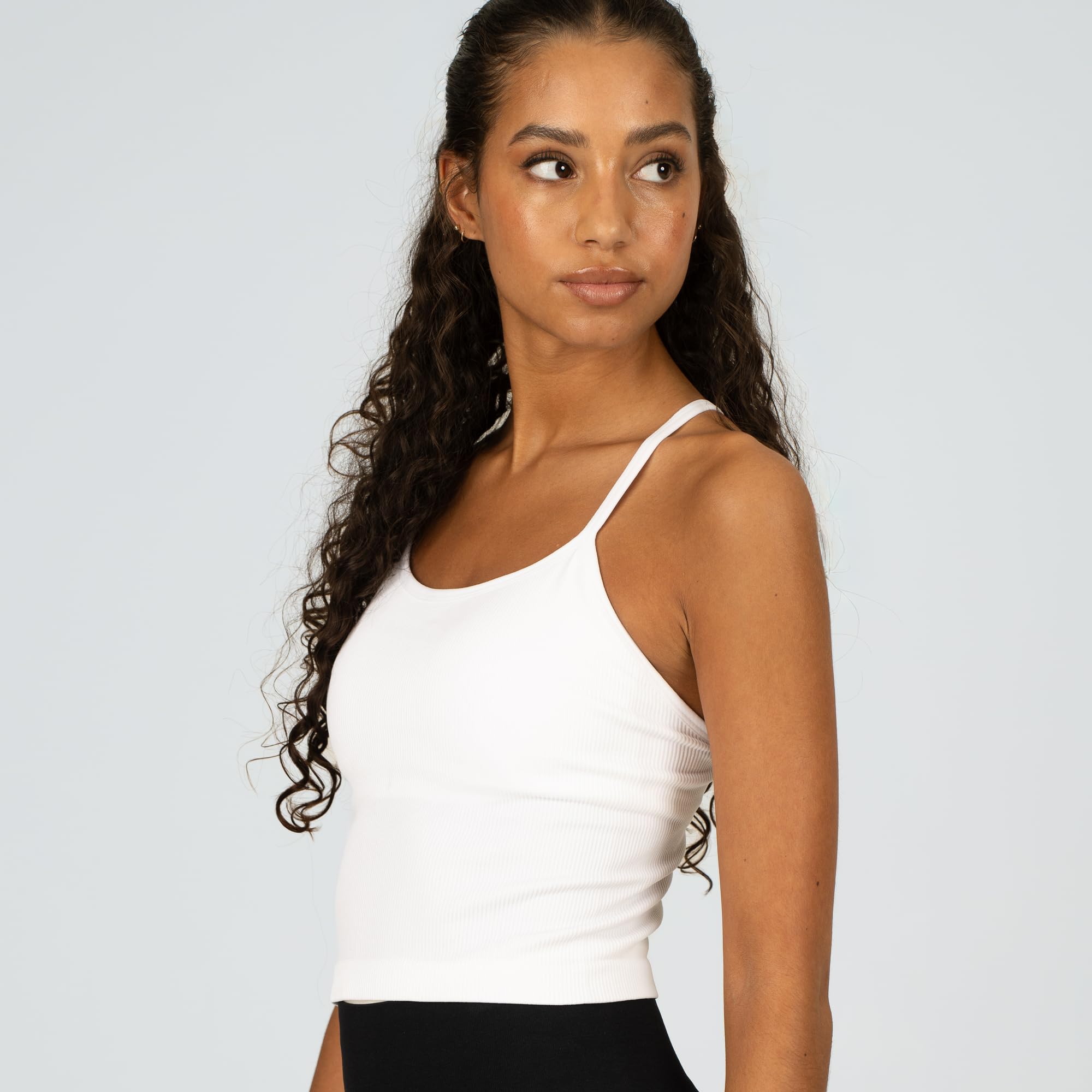 New Balance Women's Yoga Back Crop Top with Built-in Sports Bra, Cami Top for Running, Workouts, Activewear for Women