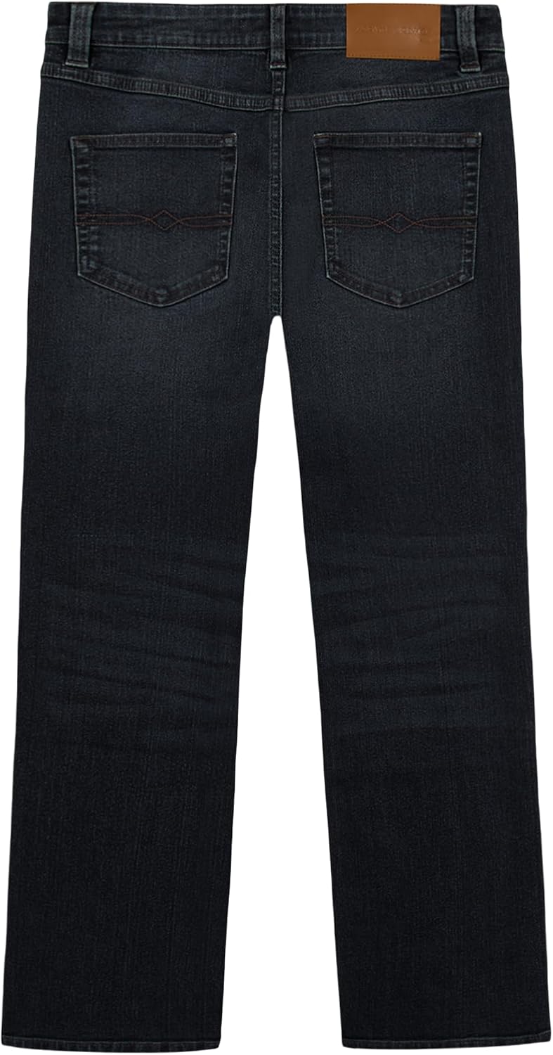 Lucky Brand Boys' Loose Fit Stretch Denim Jeans, 5-Pocket Style, Zipper Fly & Button Closure