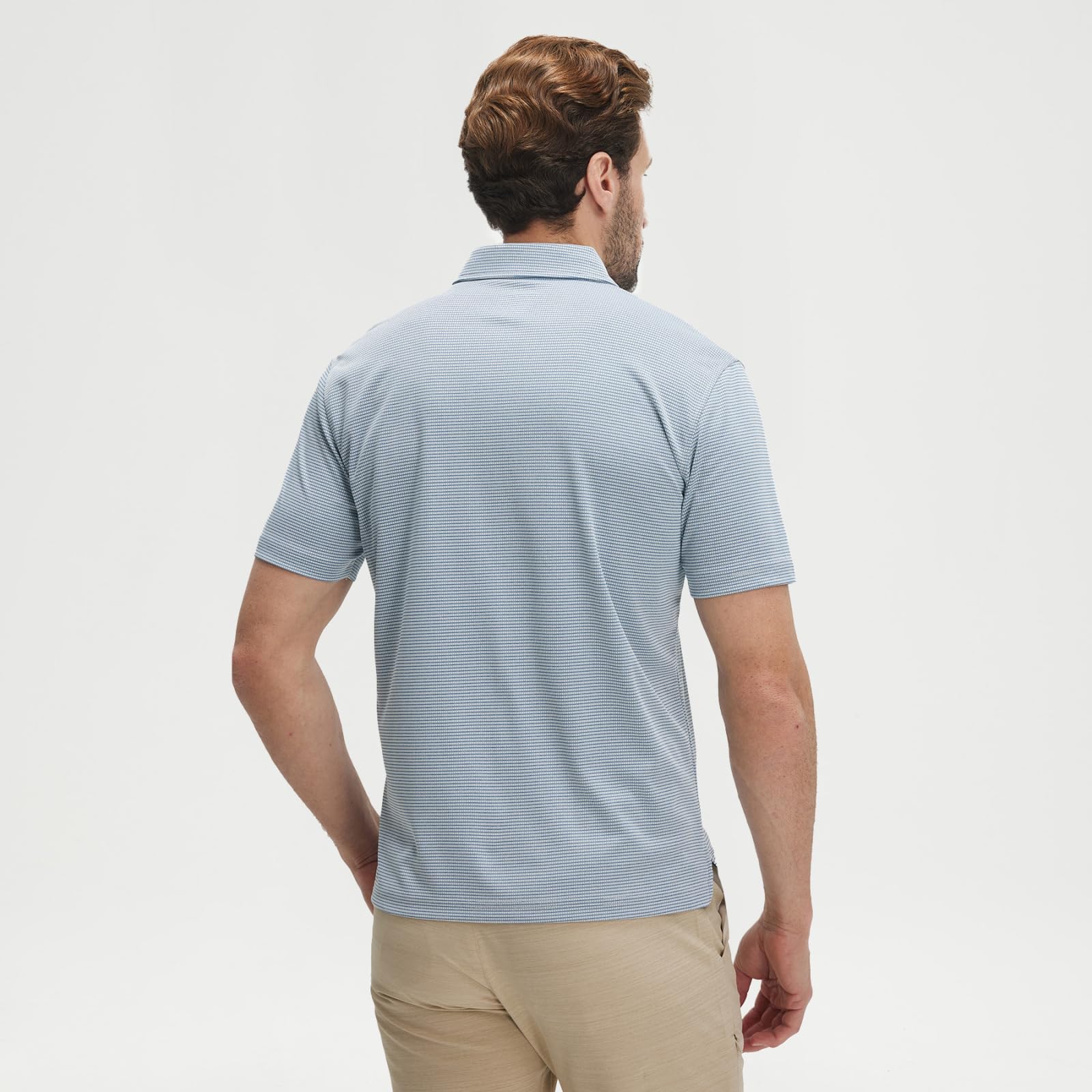 M MAELREG Men‘s Golf Shirts Short Sleeve Ultra-Light Soft Performance Quick Dry Athletic with UPF 30+ Polo Shirts for Men