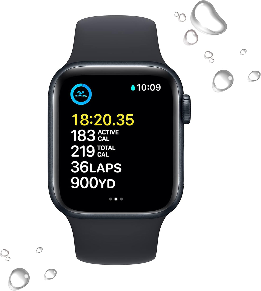 Apple Watch SE (2nd Gen) (GPS, 40mm) - Midnight Aluminum Case with Midnight Sport Band, M/L (Renewed)