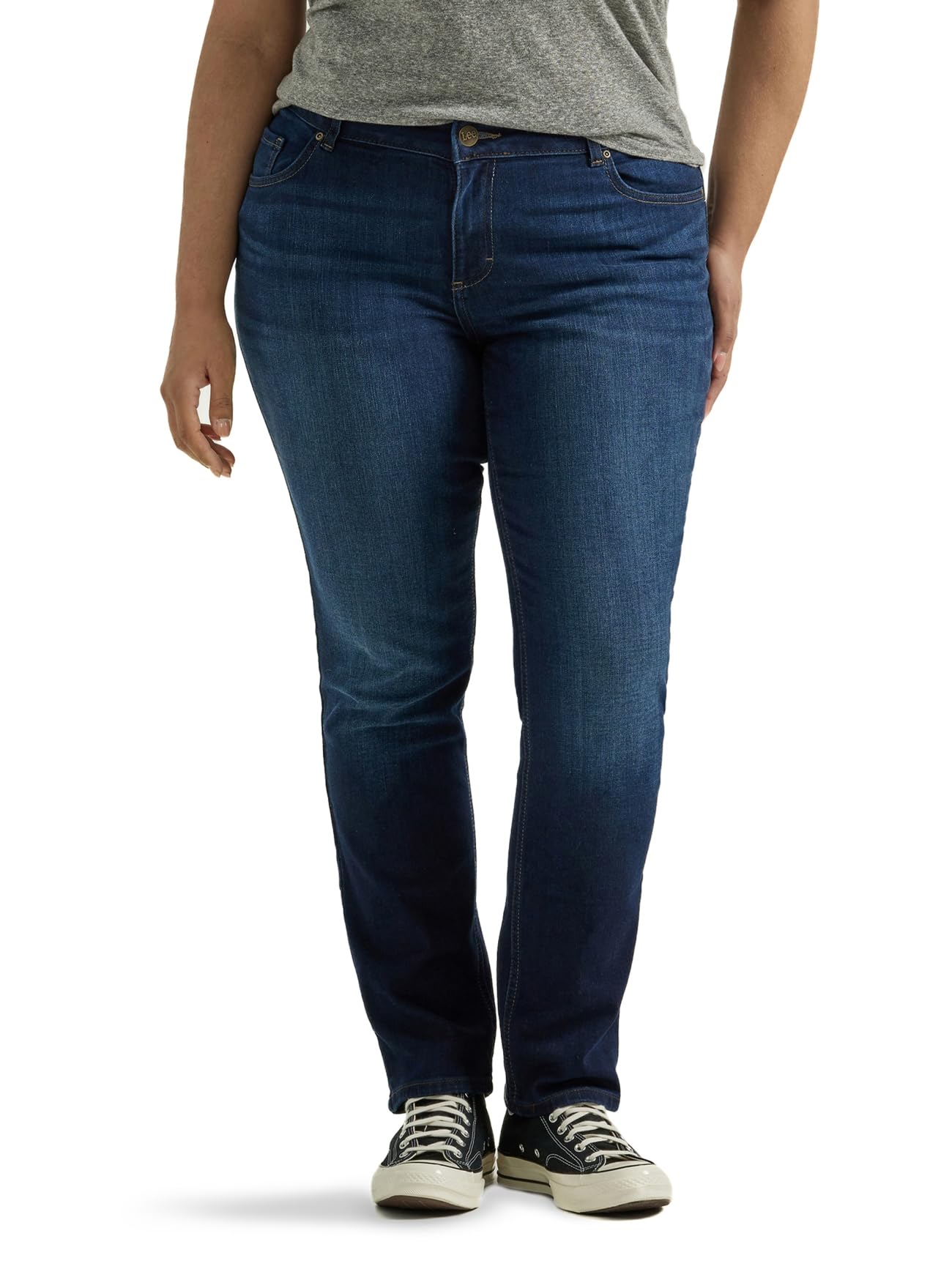 Lee Women's Plus Size Legendary Mid Rise Straight Leg Jean
