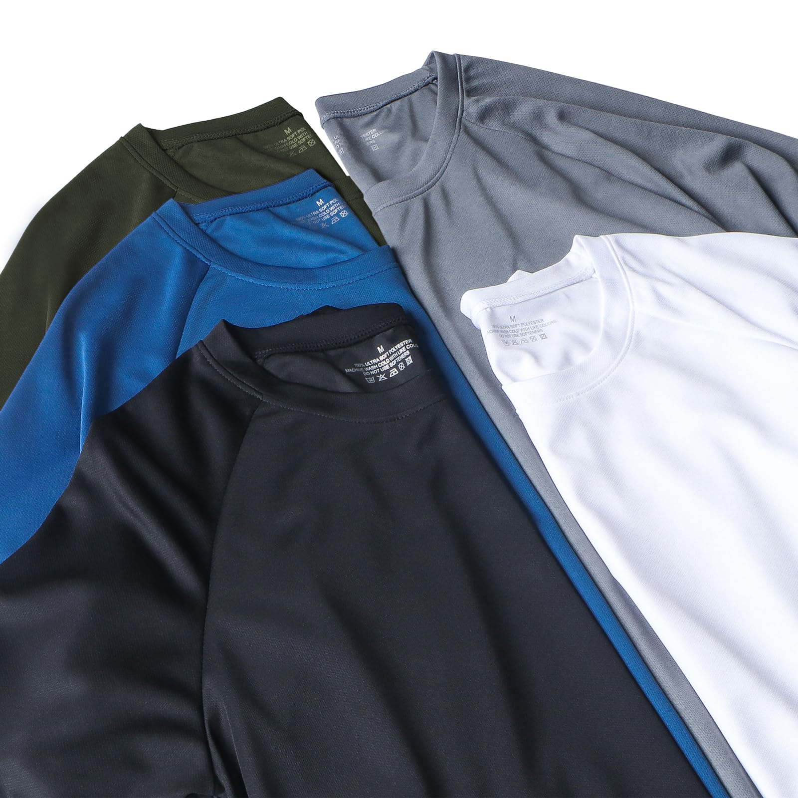 HovSiyla 1/5 Pack Running Shirts Men Sport Tops Dry Fit Gym Wicking Athletic T Shirts Breathable Cool Workout Shirts