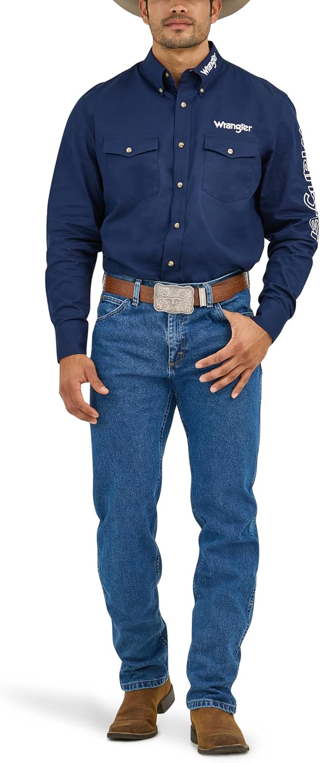 Men's Wrangler Premium Performance Regular Fit Blue Jean - 47MWZSW