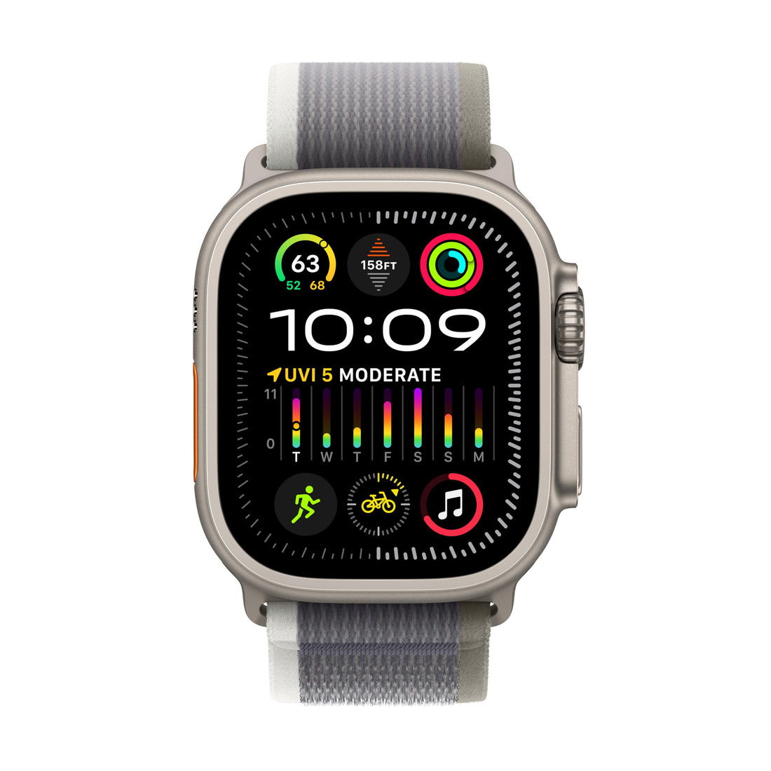 Apple Watch Ultra 2 [GPS + Cellular, 49mm] - Titanium Case with Blue Ocean Band, One Size (Renewed)