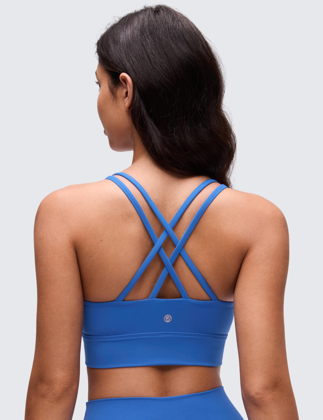 CRZ YOGA Softness Mold Butterluxe Sports Bras | Molded Cup, Light Support, Yoga, Extremely Soft, Longline, Strappy Back, Scoop Neck, for Women