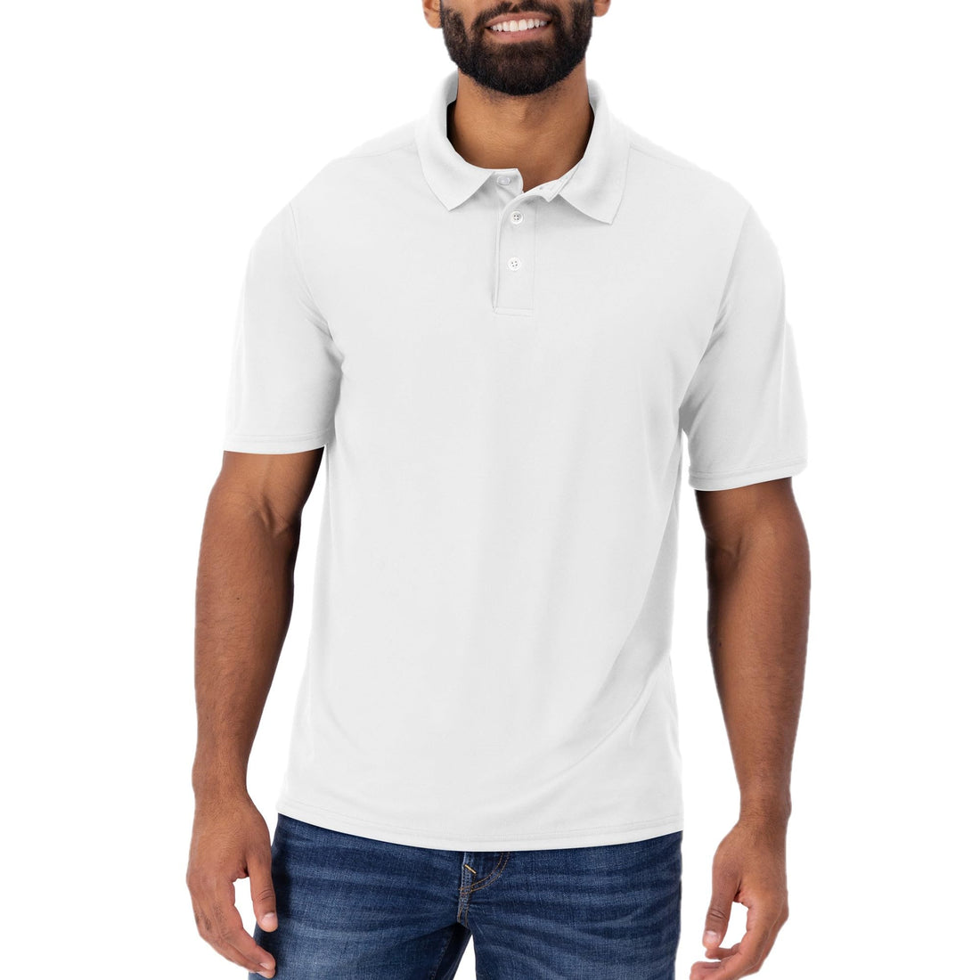 Hanes Men's Cool DRI Polo Shirt, Quick-Drying Performance Polo for Men, UPF Protection