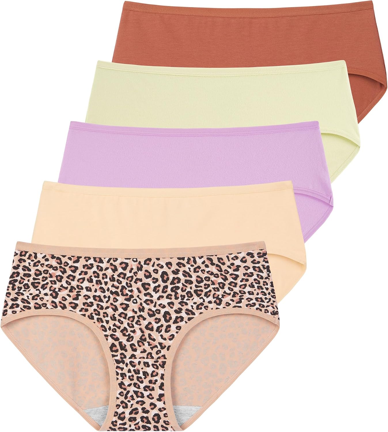 INNERSY Womens Underwear Cotton Hipster Panties Soft Breathable Ladies Briefs 5-Pack