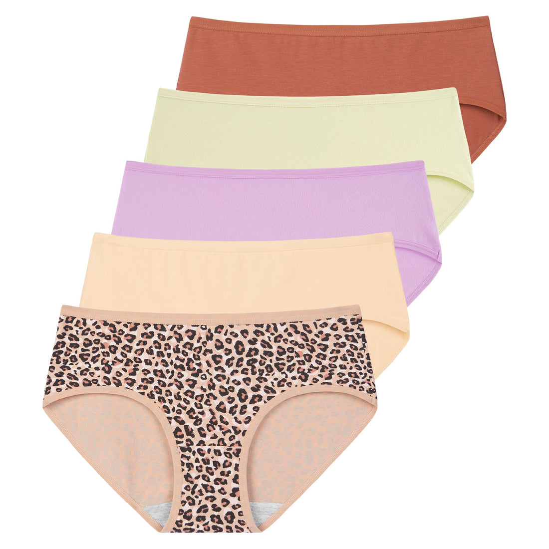 INNERSY Womens Underwear Cotton Hipster Panties Soft Breathable Ladies Briefs 5-Pack