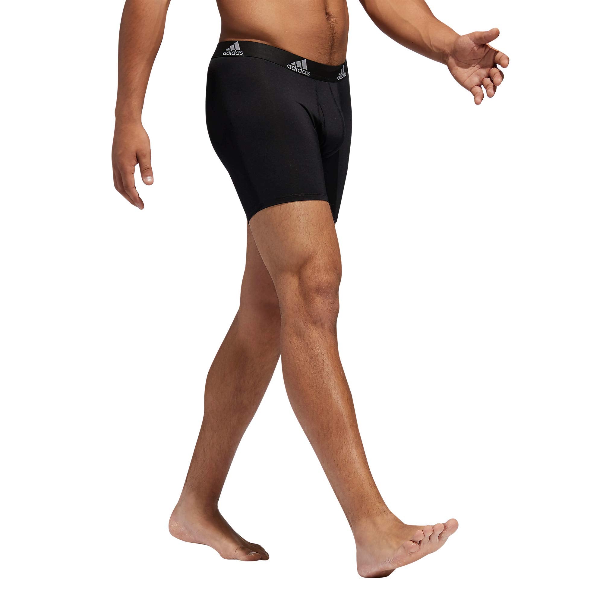 adidas Men's Microfiber Boxer Briefs Underwear (Multipack) Athletic Stretch-Fit