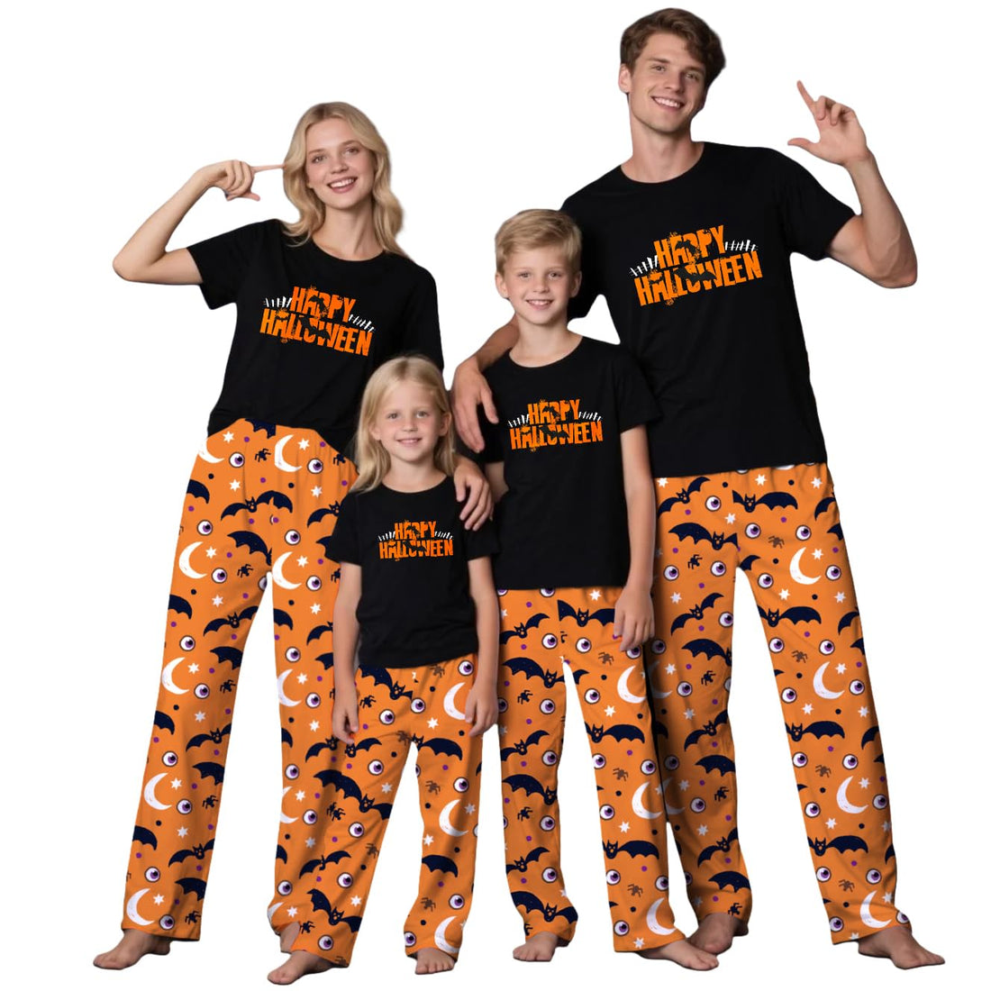 TEERAPHIQUE Halloween Pajamas for Family Couples Holiday PJS Matching Sets