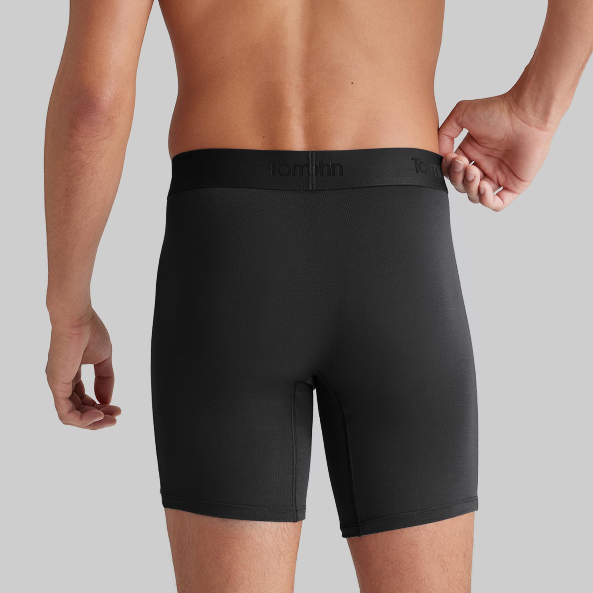 Tommy John Men's Mid-Length Boxer Briefs - Second Skin Fabric - 6" Inseam, Underwear with Contour Pouch and Quick Draw Fly