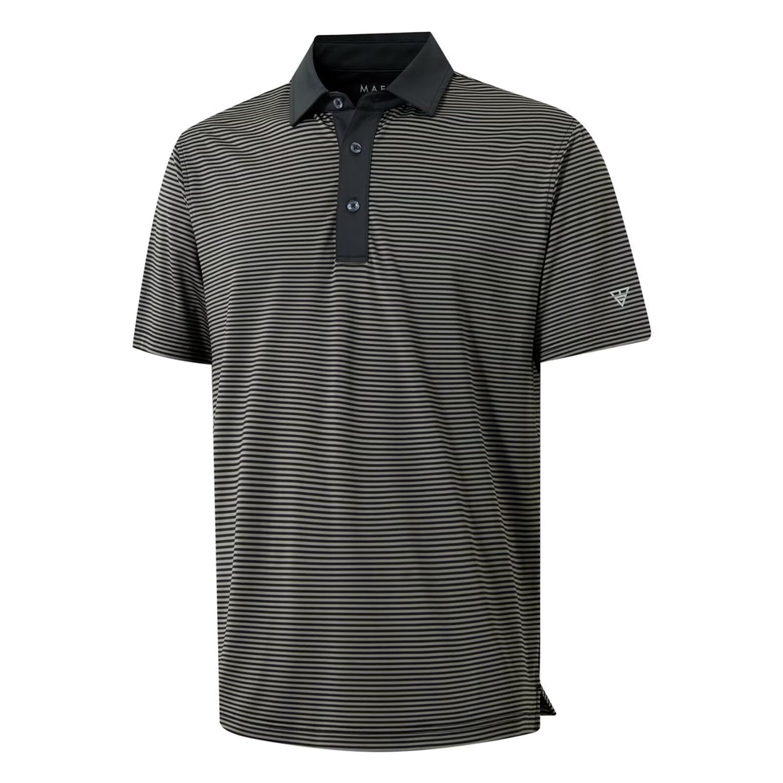 M MAELREG Golf Shirts for Men Moisture Wicking Dry Fit Striped Polo Performance Sport Mens Polo Shirts Short Sleeve