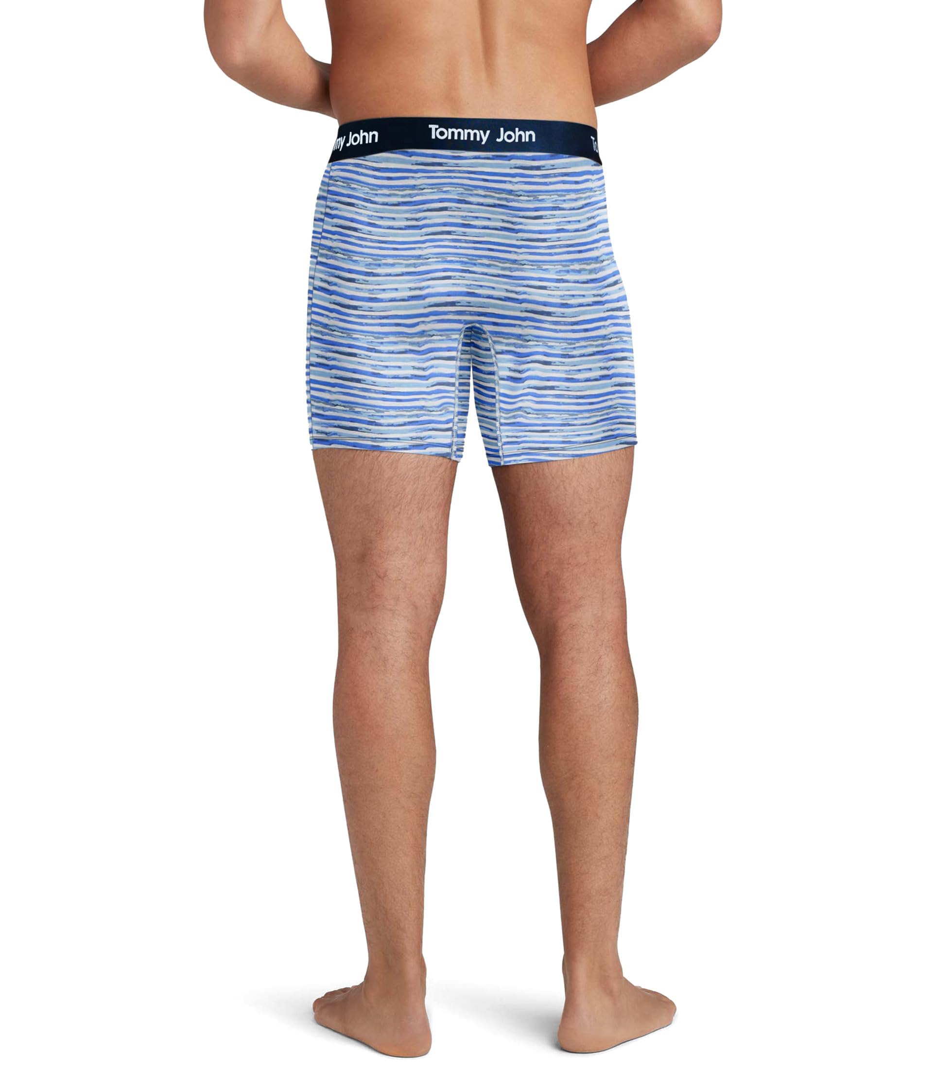 Tommy John Men's Mid-Length Boxer Briefs - Second Skin Fabric - 6" Inseam, Underwear with Contour Pouch and Quick Draw Fly