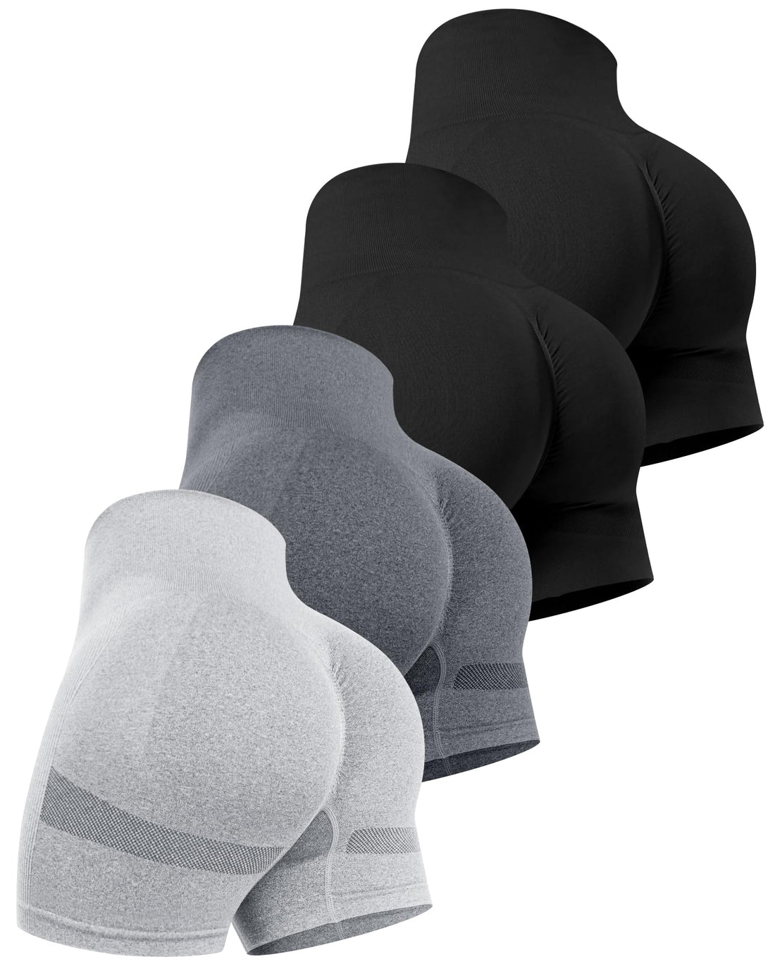 CHRLEISURE Workout Shorts Sets for Women, High Waisted Gym Butt Lifting Scrunch Butt Seamless Shorts