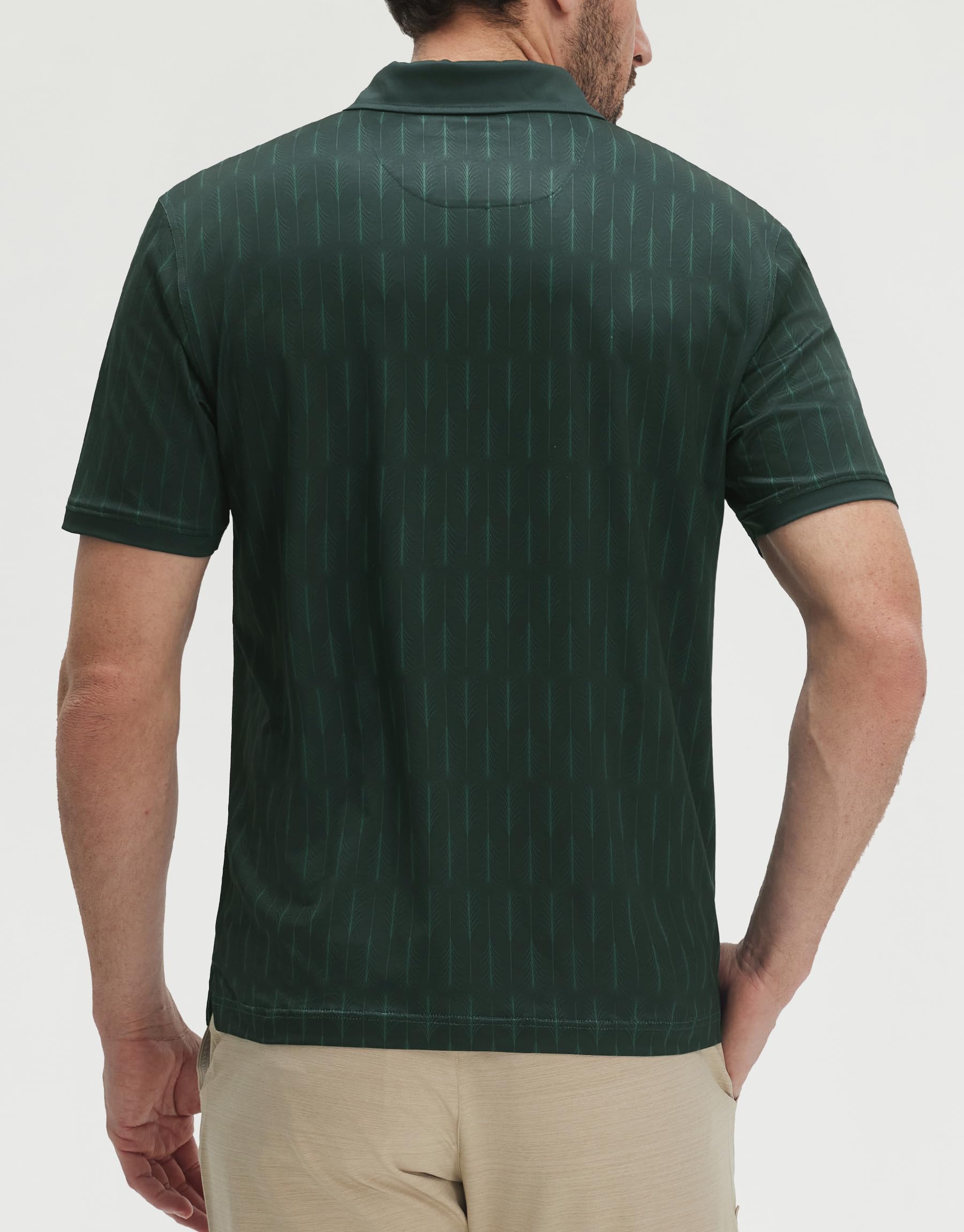 M MAELREG Golf Polo Shirts for Men Dry Fit Performance Lightweight Printing Contrast Collar Mens Golf Shirts Short Sleeve