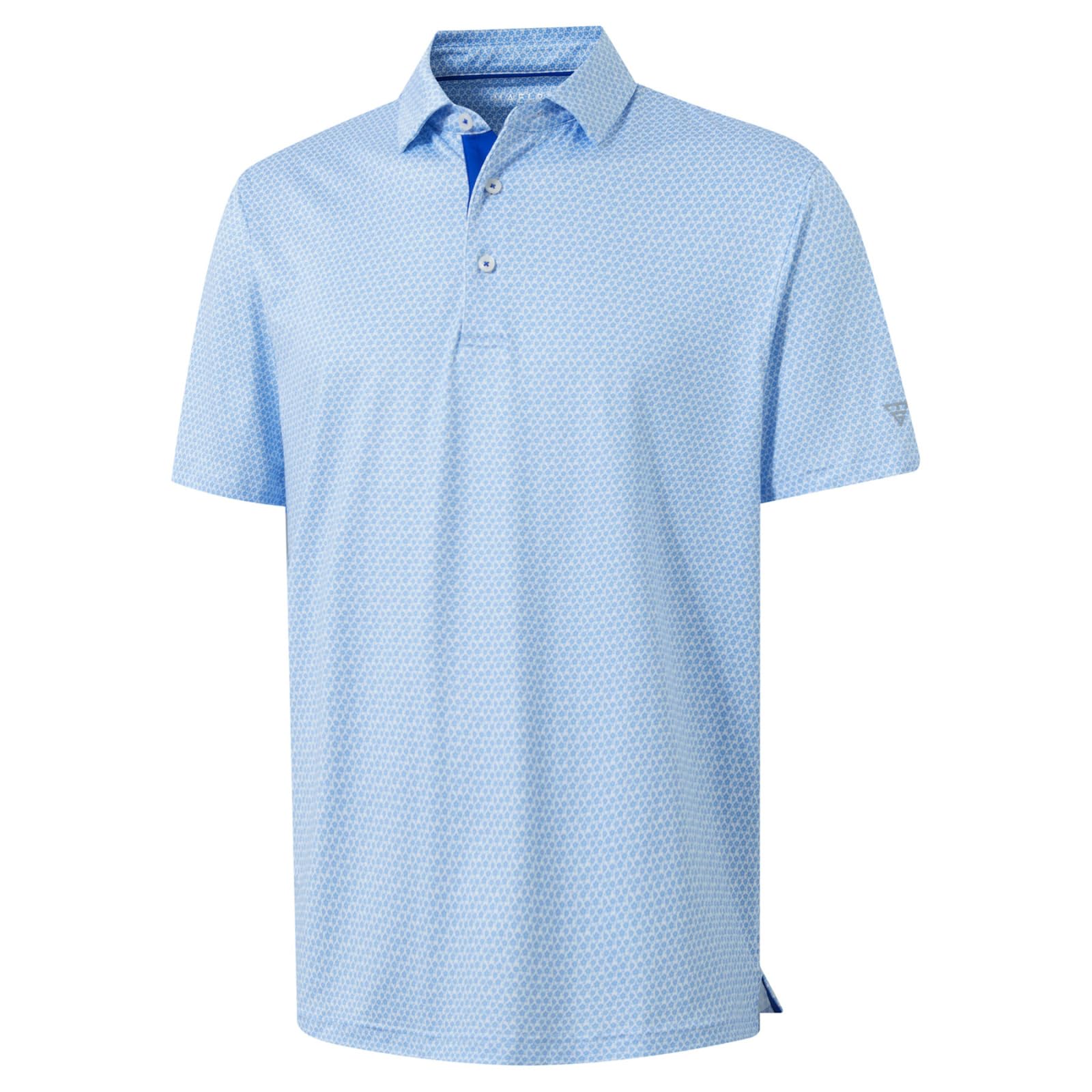 M MAELREG Mens Golf Shirt Print Performance Moisture Wicking Dry Fit Short Sleeve Casual Collared Polo Shirts for Men