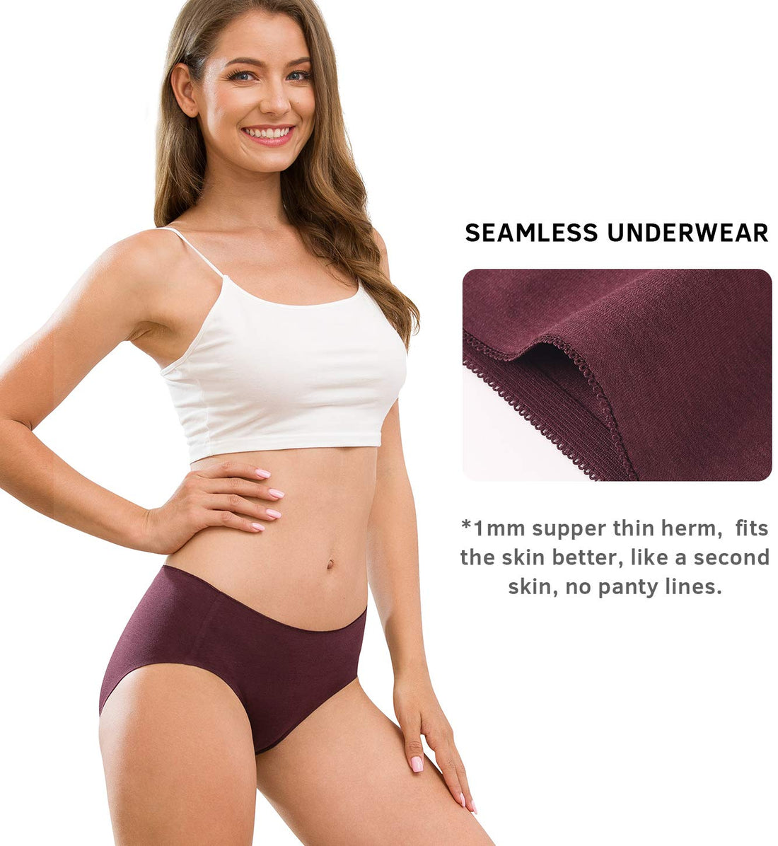 Altheanray Womens Underwear Cotton Underwear for Women Seamless Hipster Bikini Briefs Panties 6 Pack
