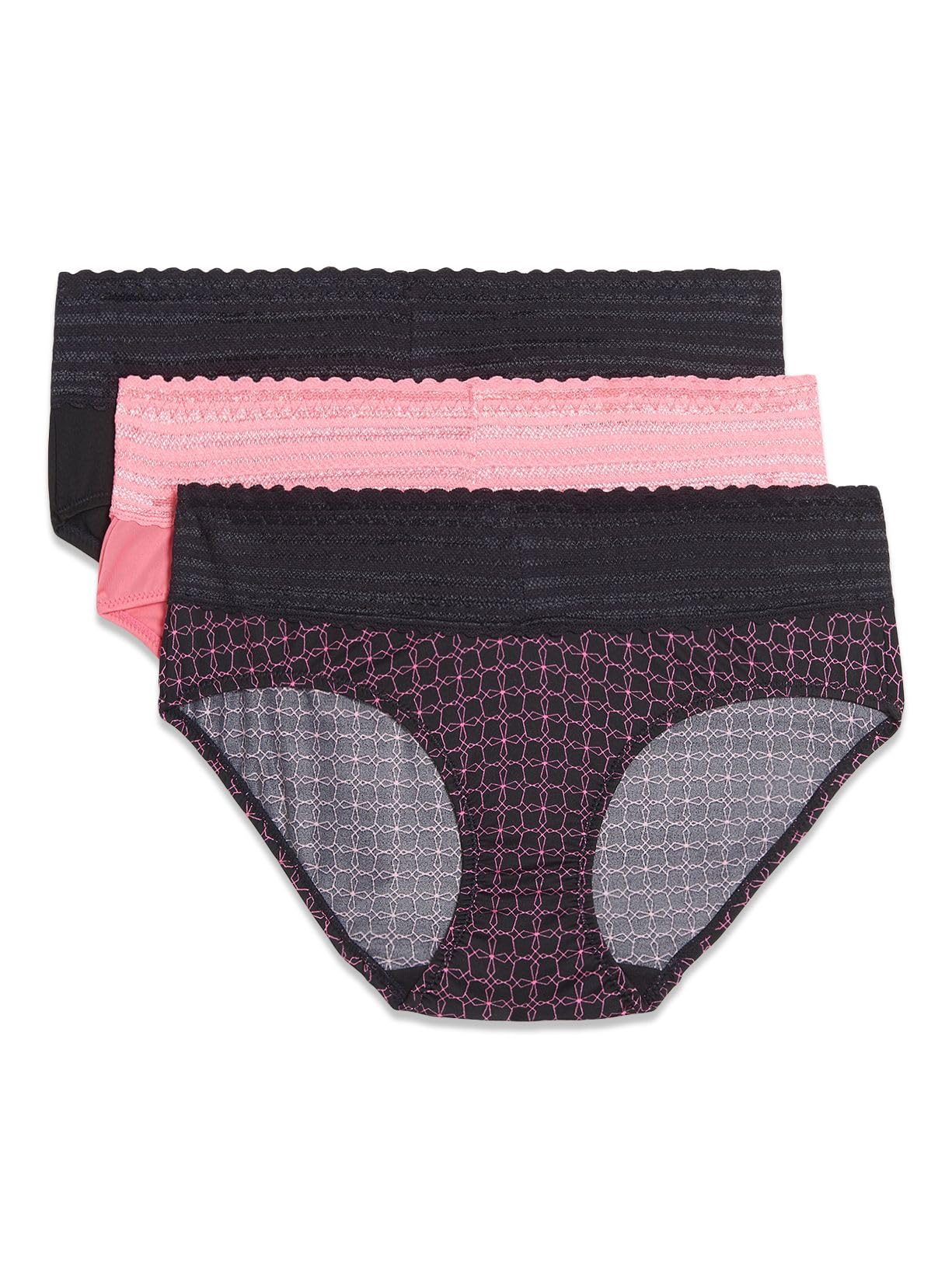 Warner's womens Blissful Benefits No Muffin 3 Pack Hipster Panties