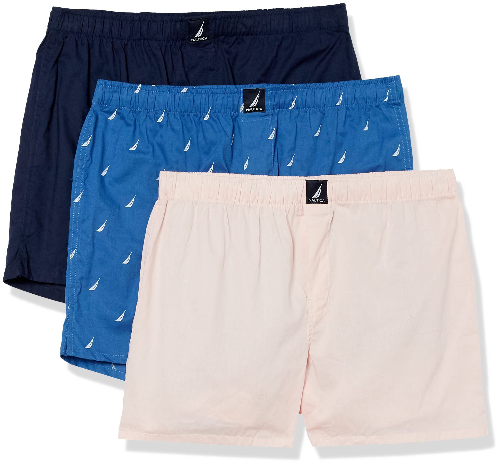Nautica Men's Classic Cotton 3-Pack Woven Boxers