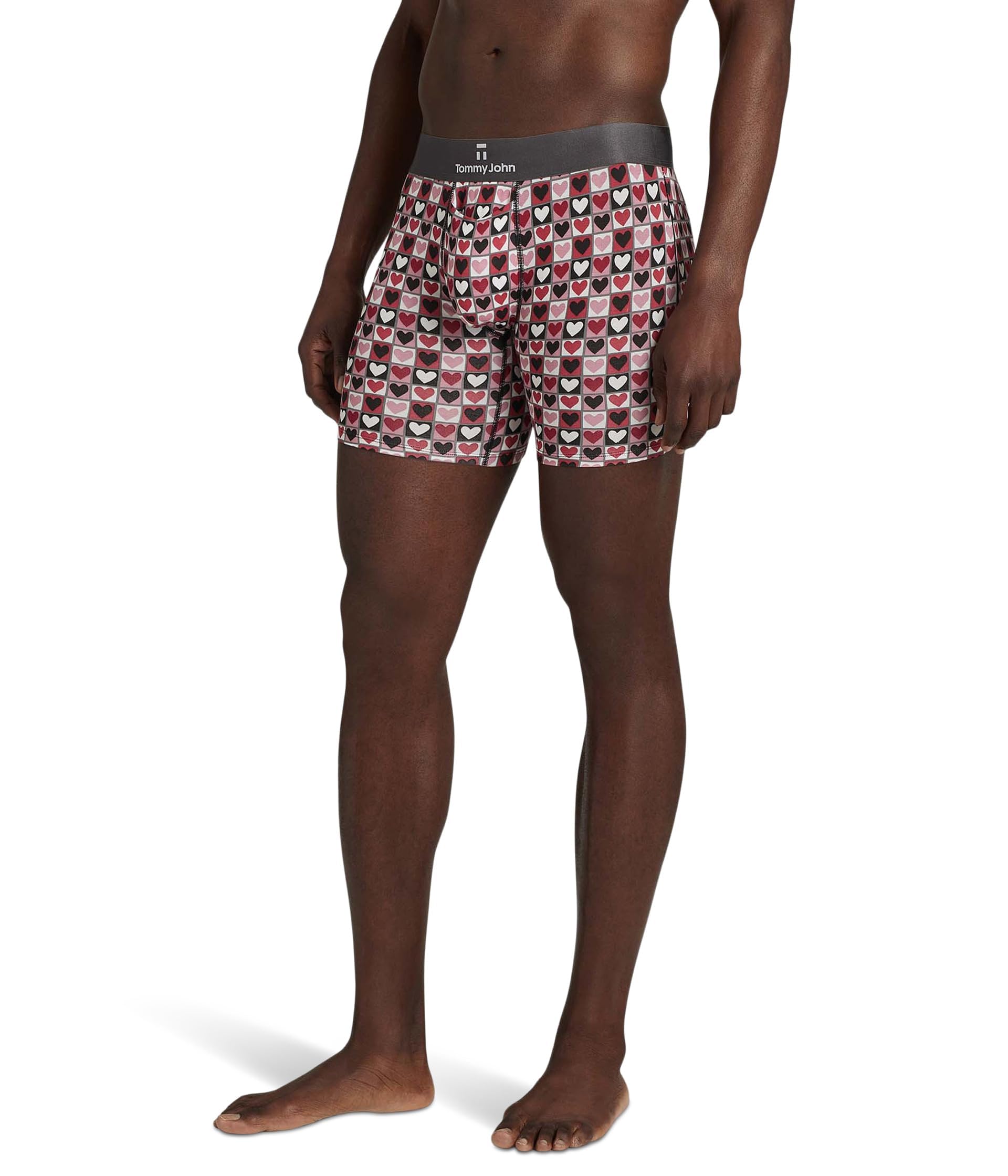 Tommy John Men's Mid-Length Boxer Briefs - Second Skin Fabric - 6" Inseam, Underwear with Contour Pouch and Quick Draw Fly