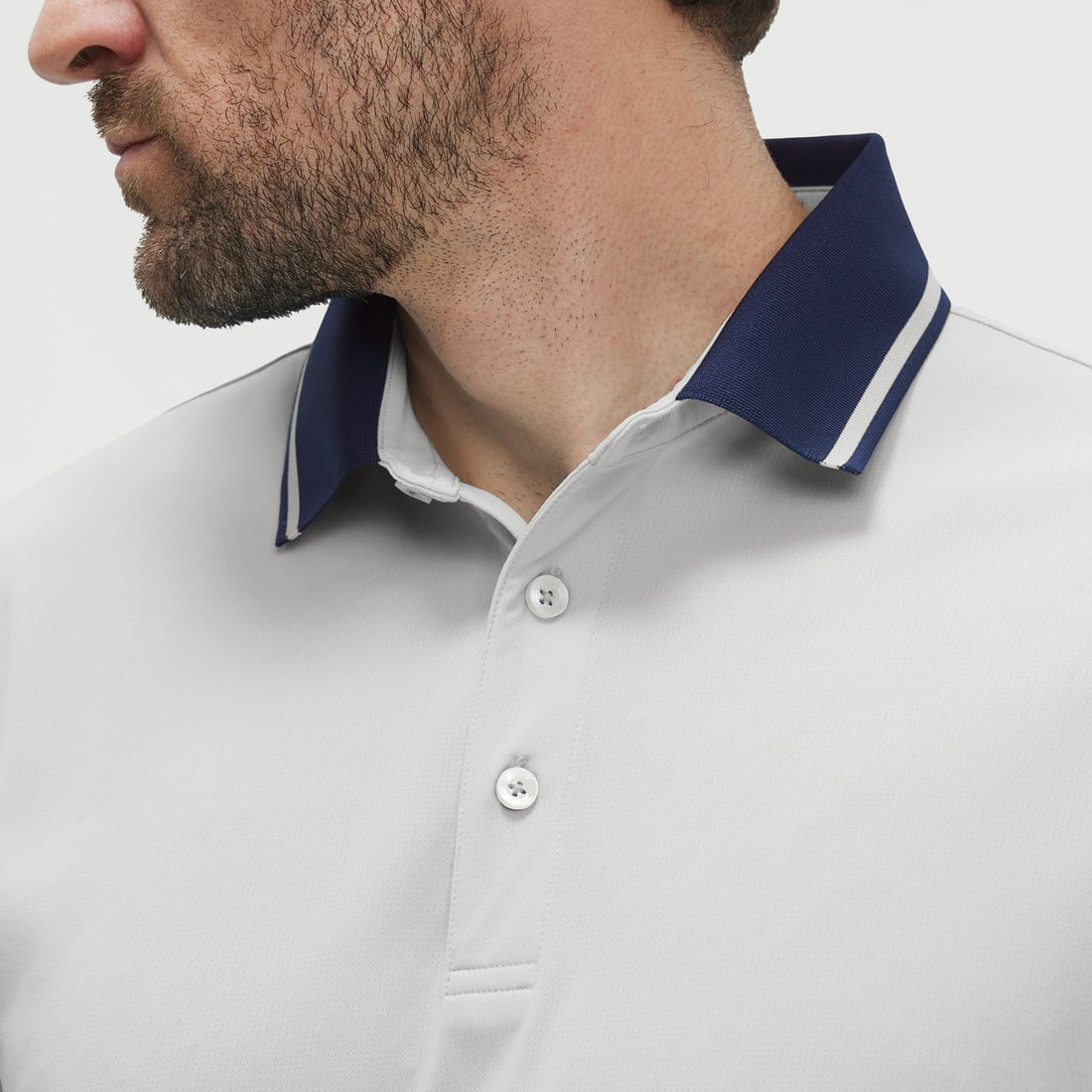 M MAELREG Golf Shirts for Men Short Sleeve with Contrast Collar & Cuffs Performance Dry Fit Stretch Solid Casual Polo Shirts
