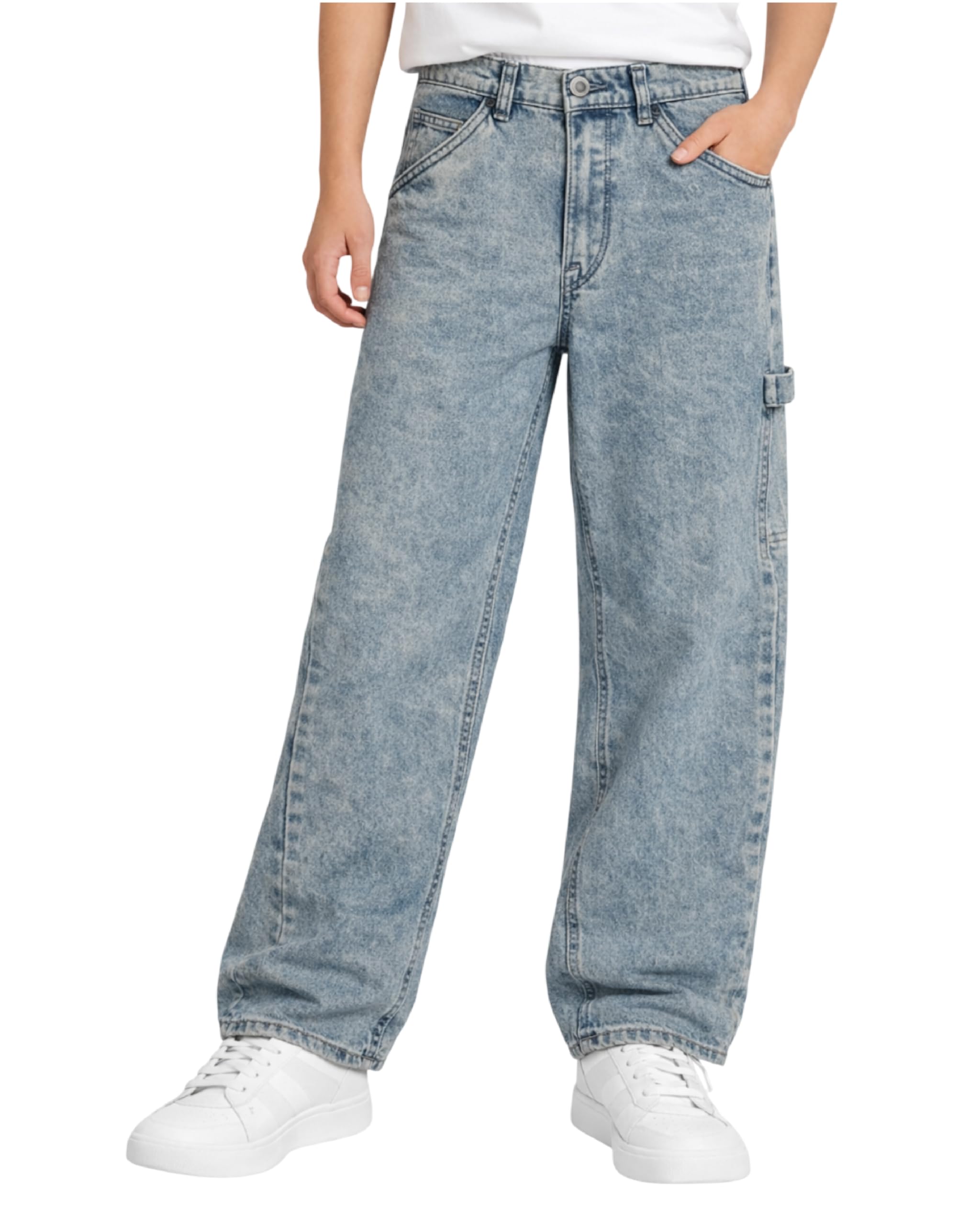 Volcom Boys' Regular Fit Pull-On Denim Jeans, 5-Pocket Style | Relaxed Comfort That Moves with Growing Kids, a Classic Timeless Look for School, Weekends or Everyday Wear