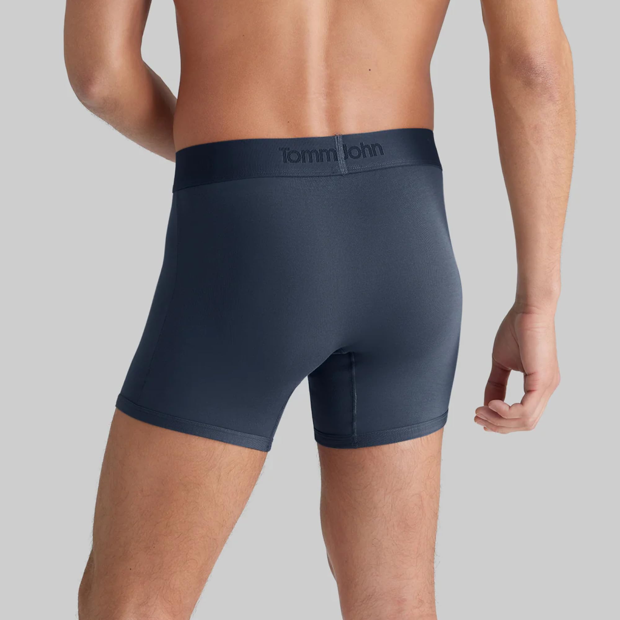 Tommy John Men's Trunk 4” Underwear, Second Skin Boxers with Supportive Contour Pouch, Soft, Breathable Stretch Fabric Boxers