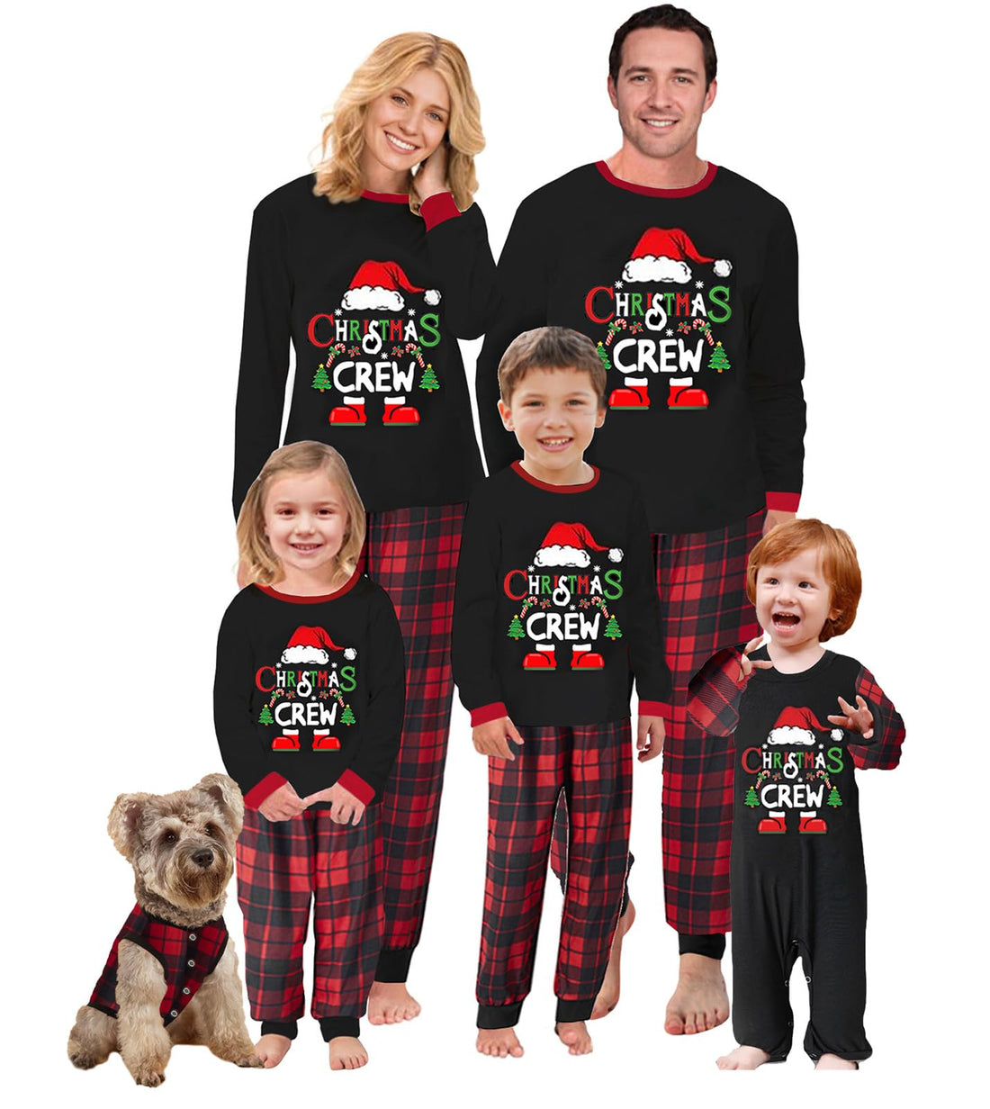 OAKFashion Christmas Pajamas for Family, Xmas Pajamas Family Christmas Pjs Matching Sets Holiday Nightwear Jammies