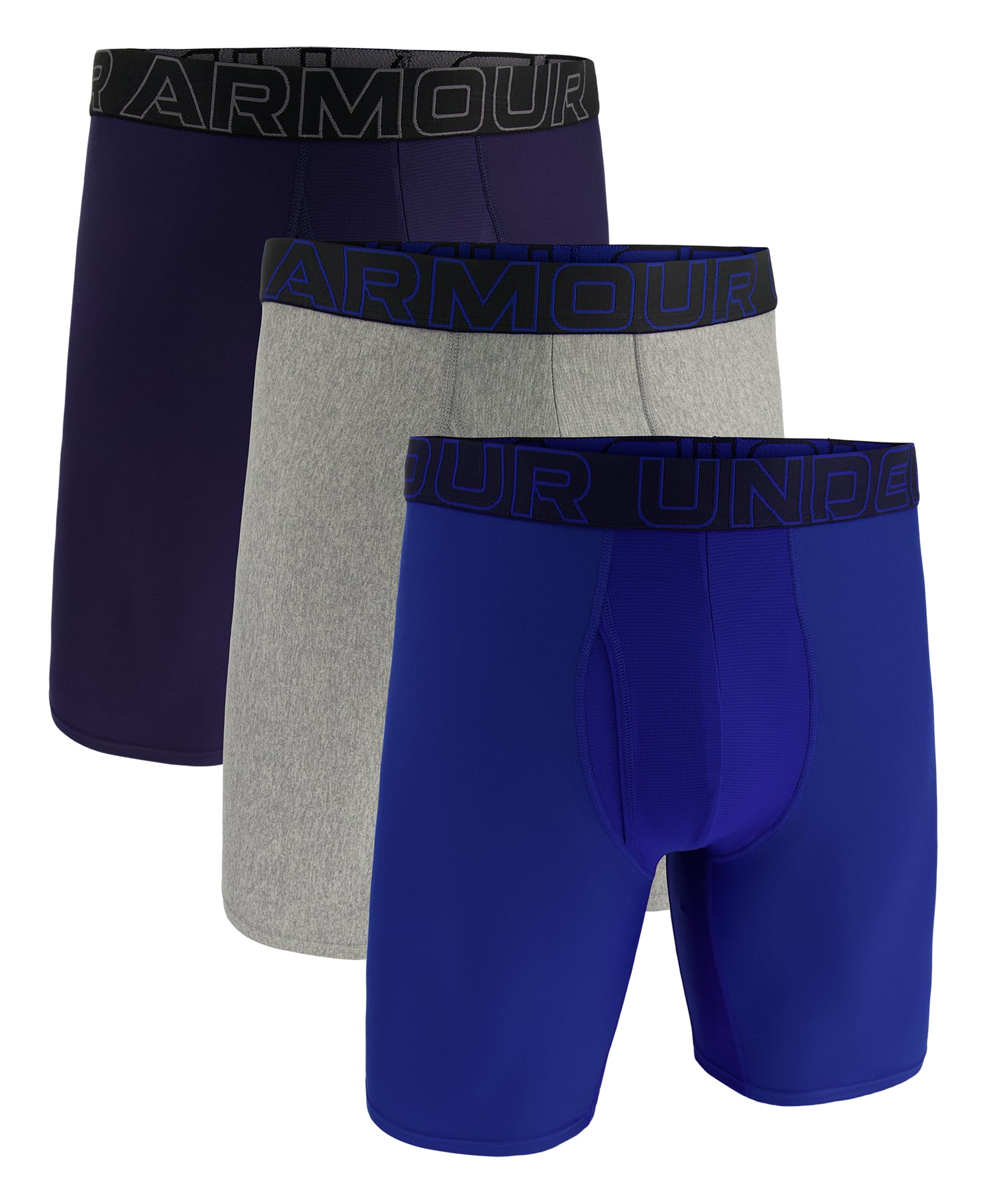 Under Armour Men's Performance Tech Long-Leg Boxerjock Brief Underwear, 9" Inseam, All-Day Comfort & Ultra-Soft, 3-Pack