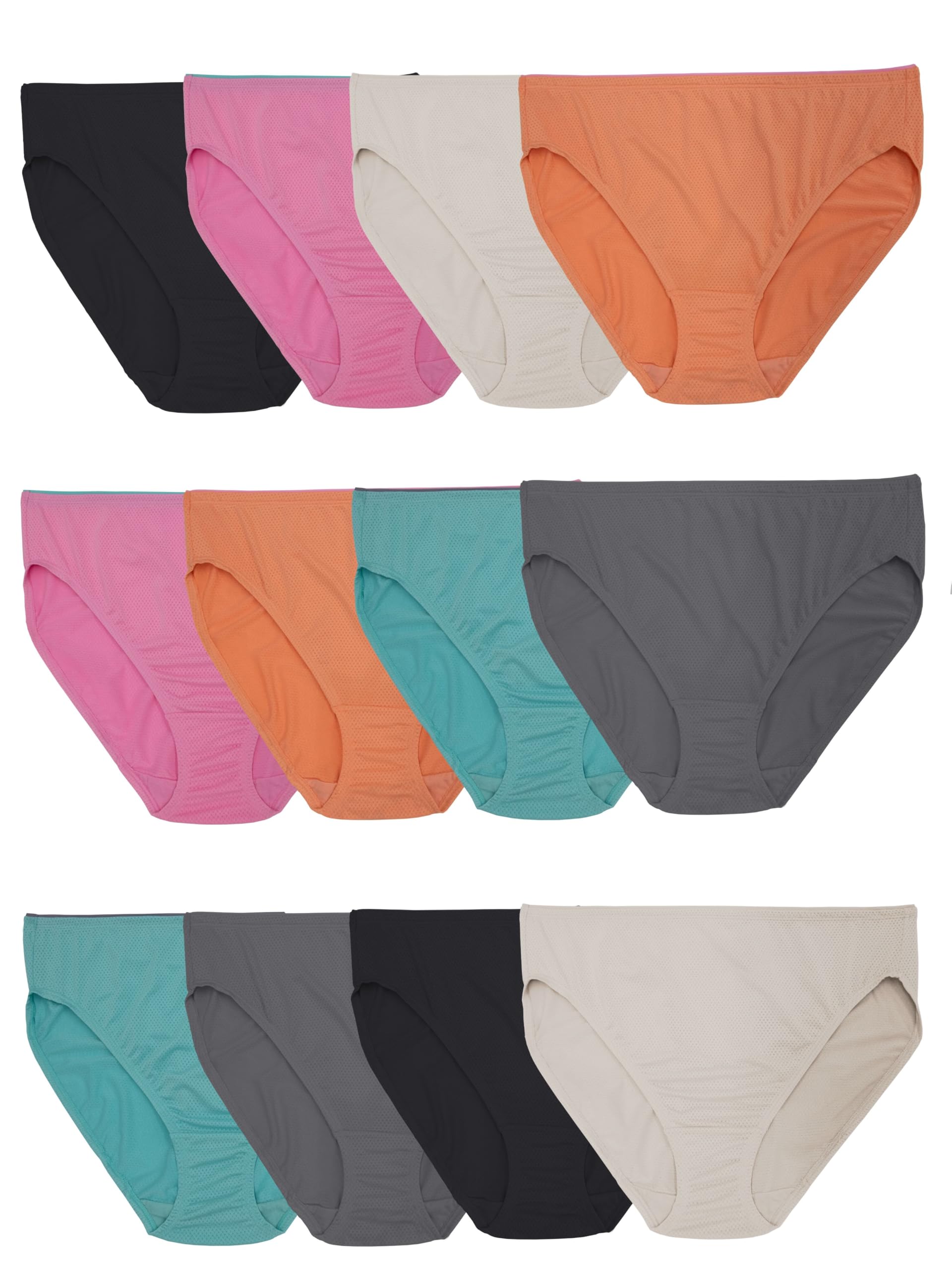 Fruit of the Loom womens Breathable Underwear, Moisture Wicking Keeps You Cool & Comfortable, Available in Plus Size