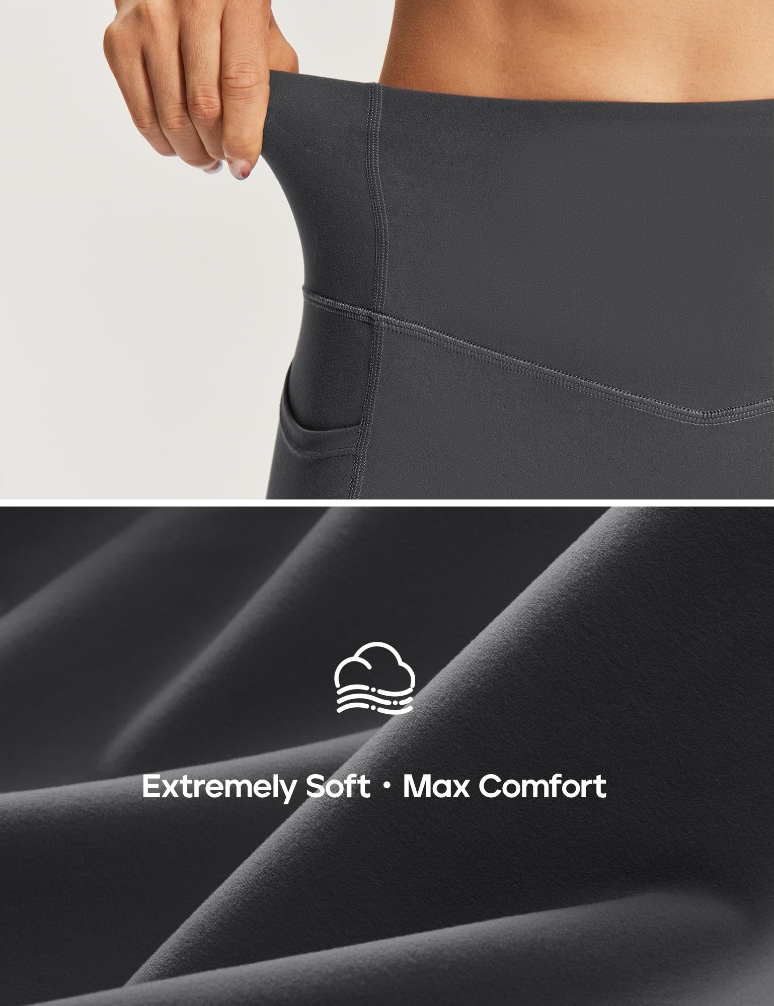 Heathyoga Scrunch Butt Lifting Leggings with Pockets for Women Yoga Pants | 2 Side Pockets, 25 Inches, Buttery Soft Fabric, Non See-through, No Front Seam, Mid Compression, Pilates Outfits, Workout