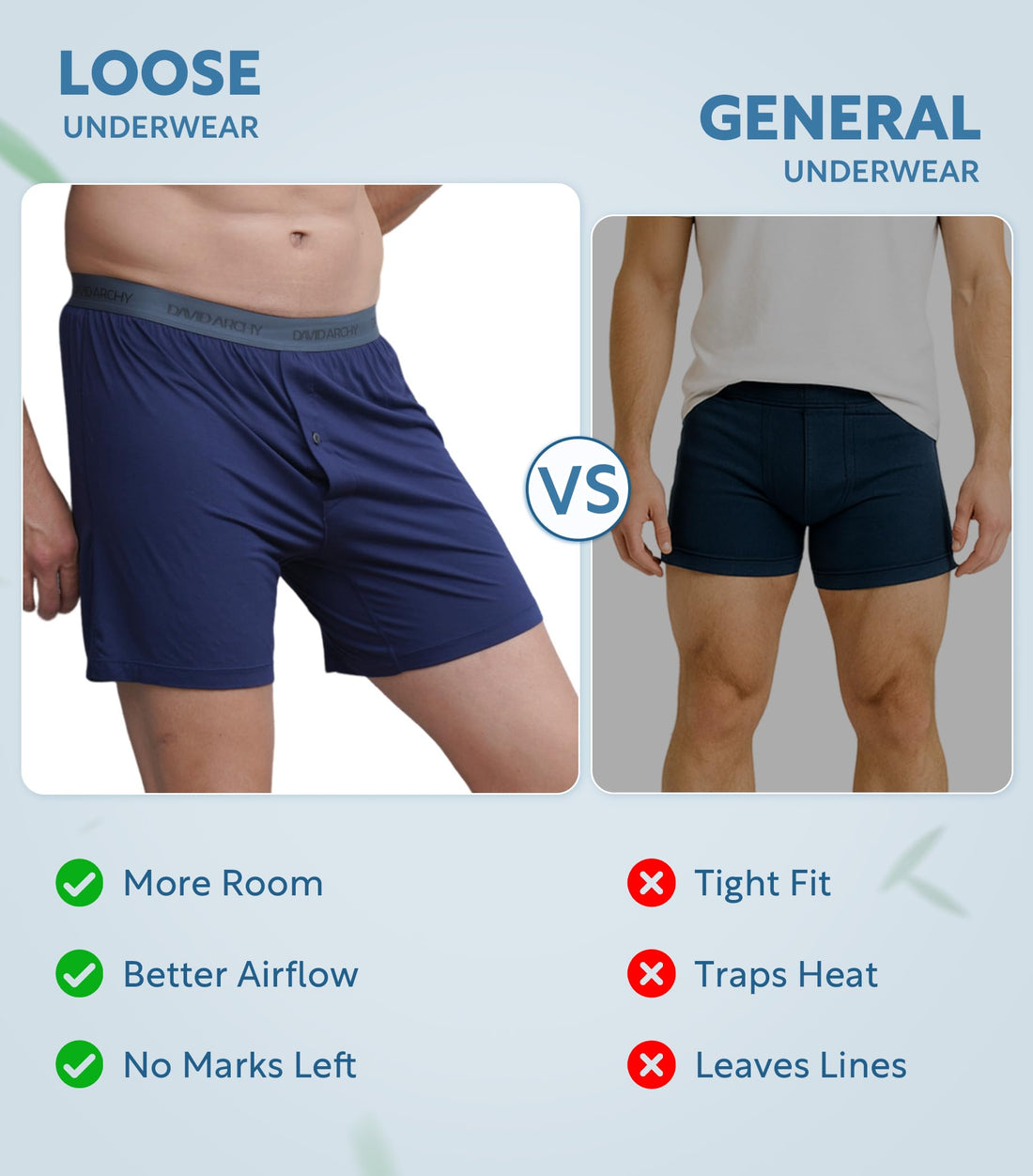 DAVID ARCHY Men's Bamboo Rayon Boxers Breathable Cooling Mens Boxer Shorts with Button Fly Relaxed Fit Underwear 3/4/5 Pack