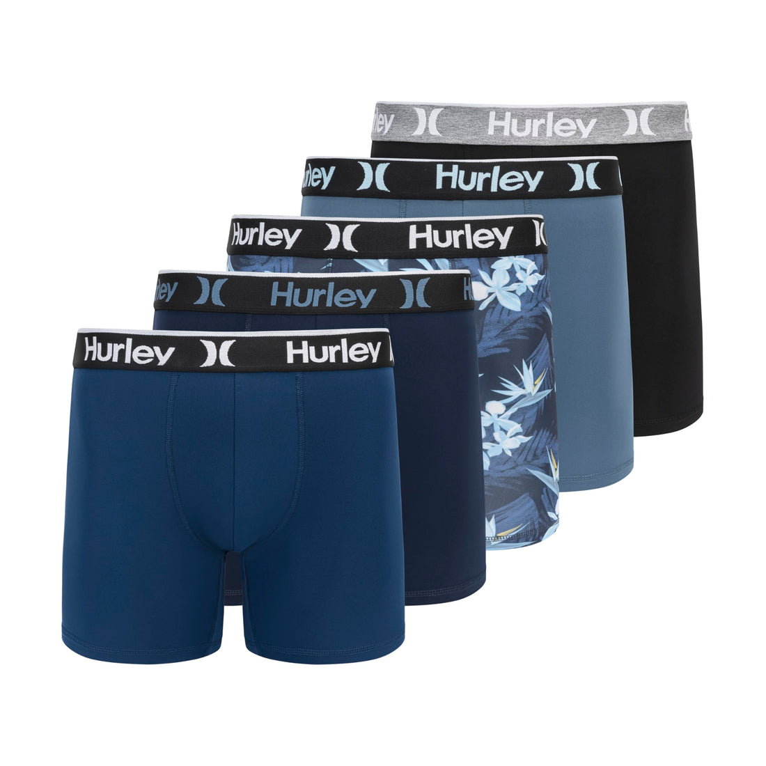 Hurley mens 5 Pack Stretch Boxer Briefs