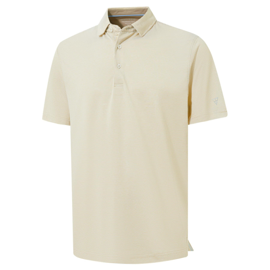 M MAELREG Men's Jacquard Stripe Golf Shirts Quick Dry Performance Short Sleeve Moisture Wicking Polo Shirt for Men