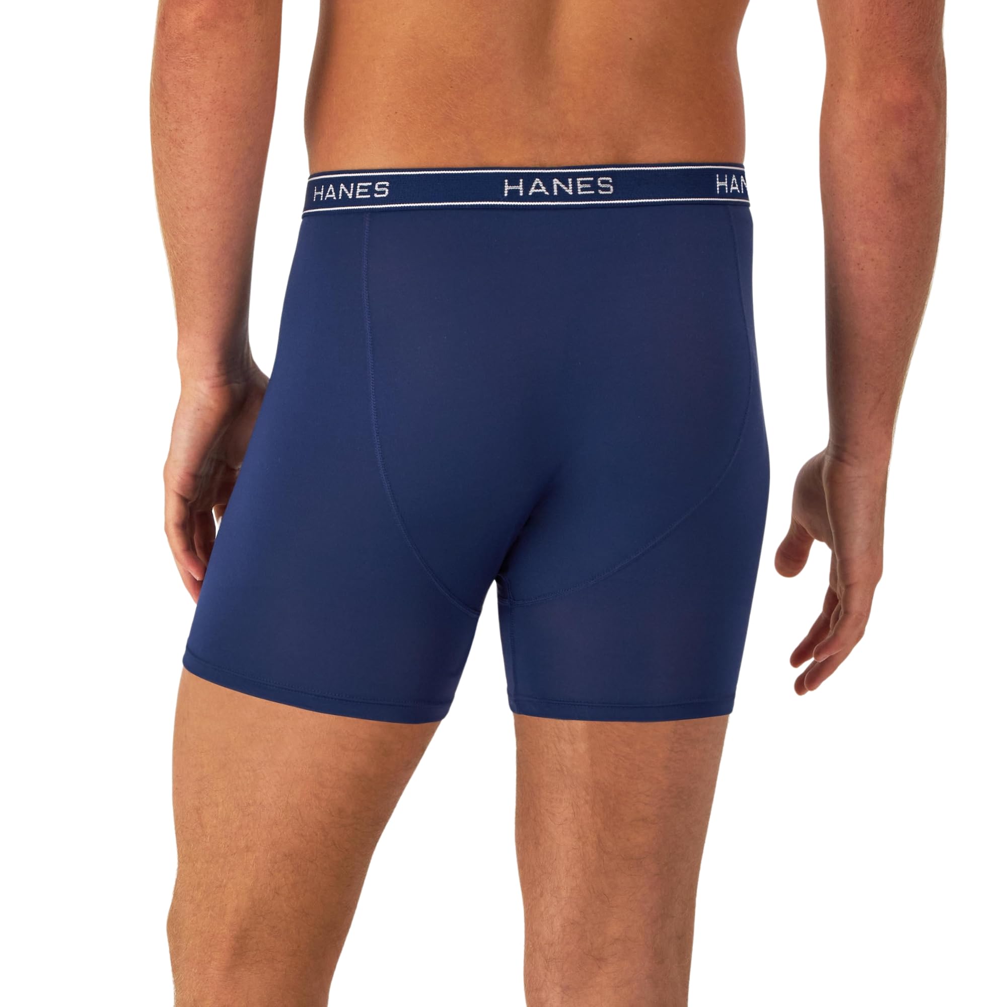 Hanes Men's Underwear Boxer Brief Pack, Performance Stretch Underwear, Moisture-wicking Boxer Briefs for Men, 6-pack