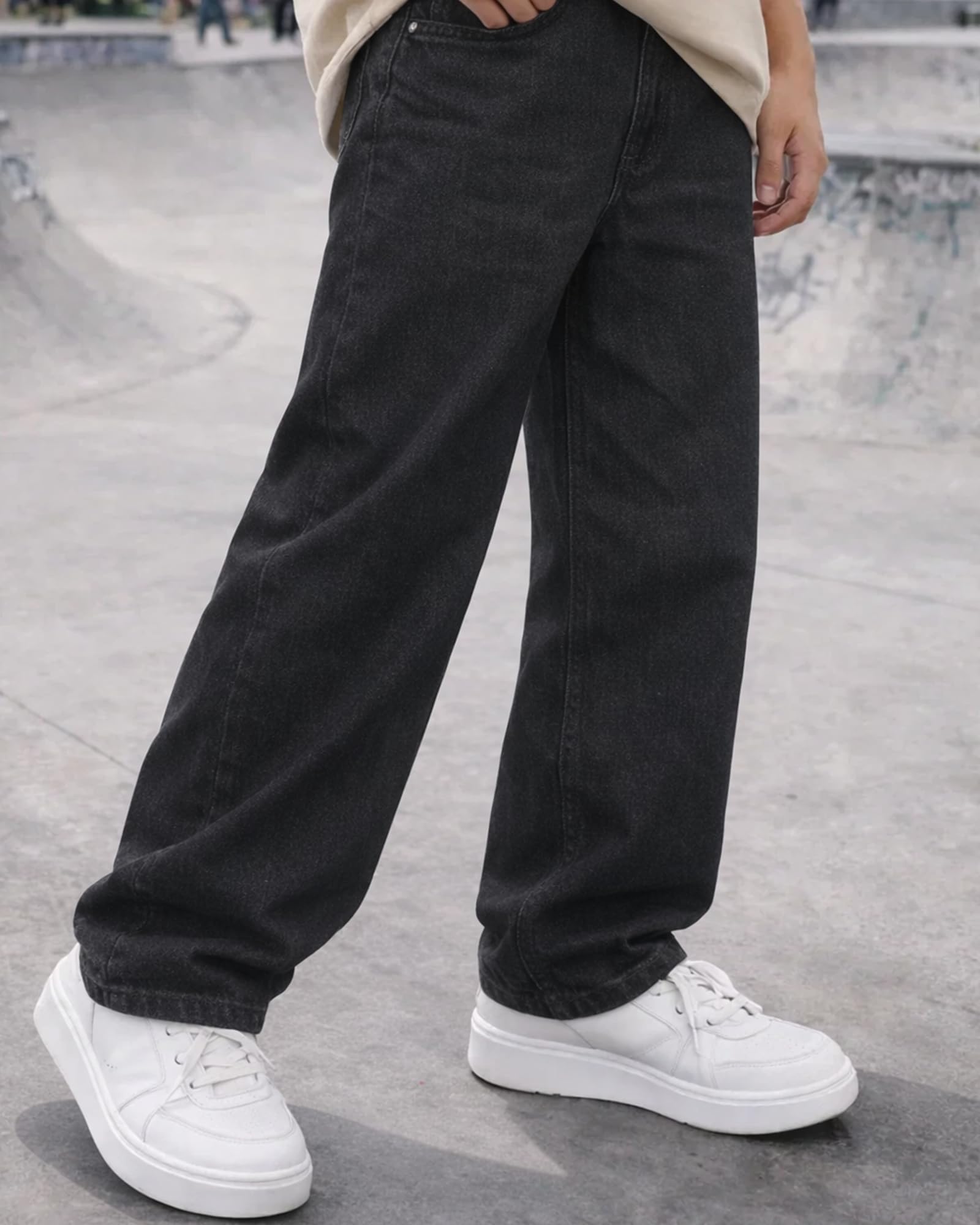 Volcom Boys' Regular Fit Pull-On Denim Jeans, 5-Pocket Style | Relaxed Comfort That Moves with Growing Kids, a Classic Timeless Look for School, Weekends or Everyday Wear