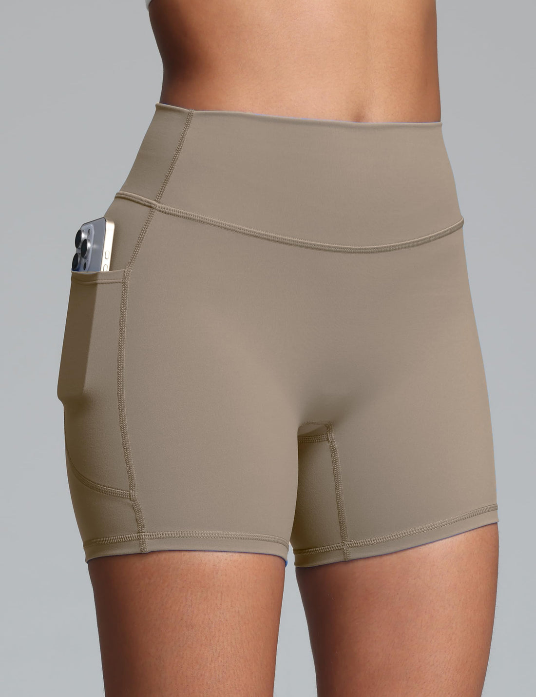 Olmlmt Biker Shorts Women 4.5" with Pockets High Waisted Spandex Yoga Workout Shorts