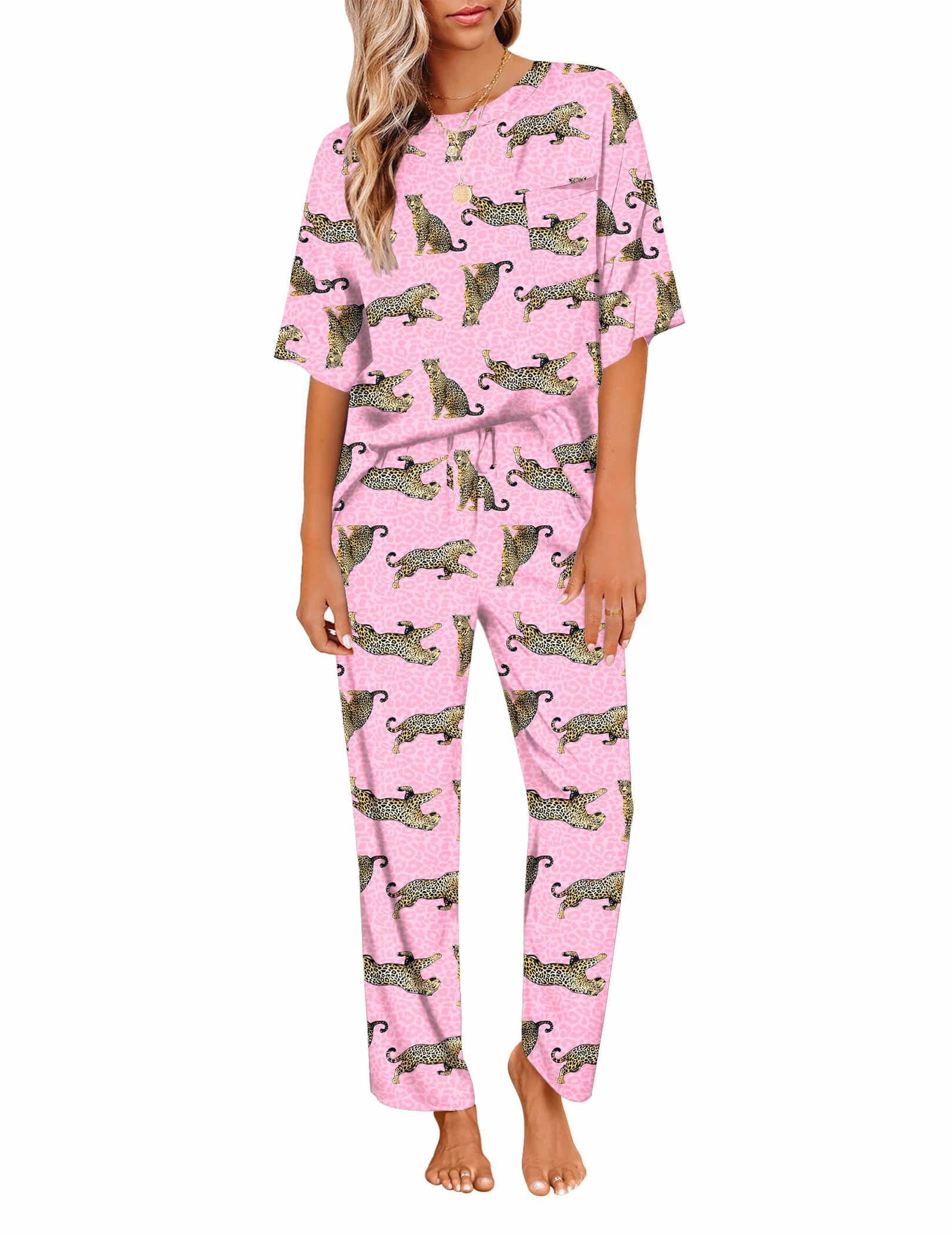 Ekouaer Pajamas for Women Set Silky Satin 2 Piece Lounge Sets with Pockets